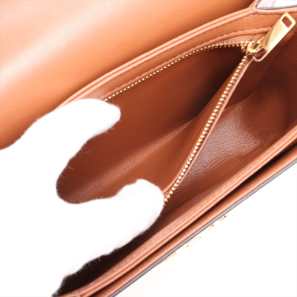 Triomphe Teen PVC x Leather Shoulder Bag Brown x Black — view 7