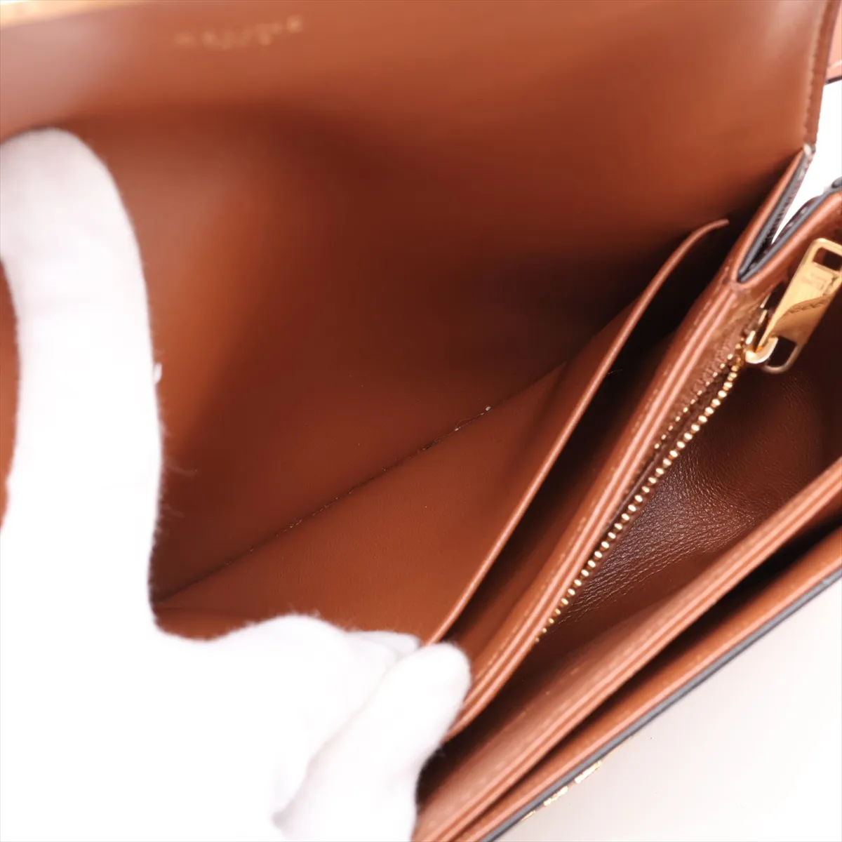 Triomphe Teen PVC x Leather Shoulder Bag Brown x Black — view 10