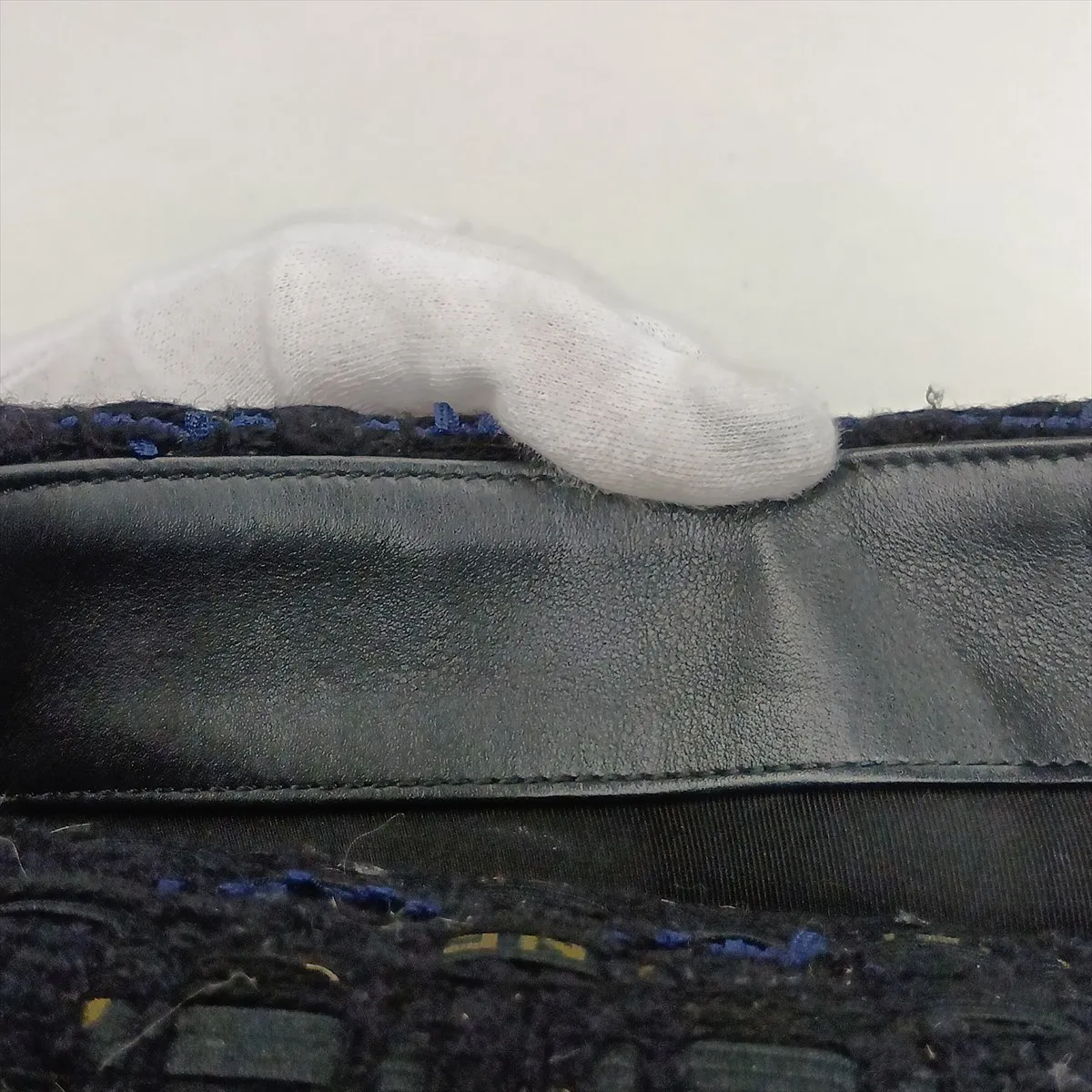 19 Large Tweed Chain Shoulder Bag, Black with Gold and Silver Hardware, 30661538 (Serial Number in the 30s), AS1161 — view 11