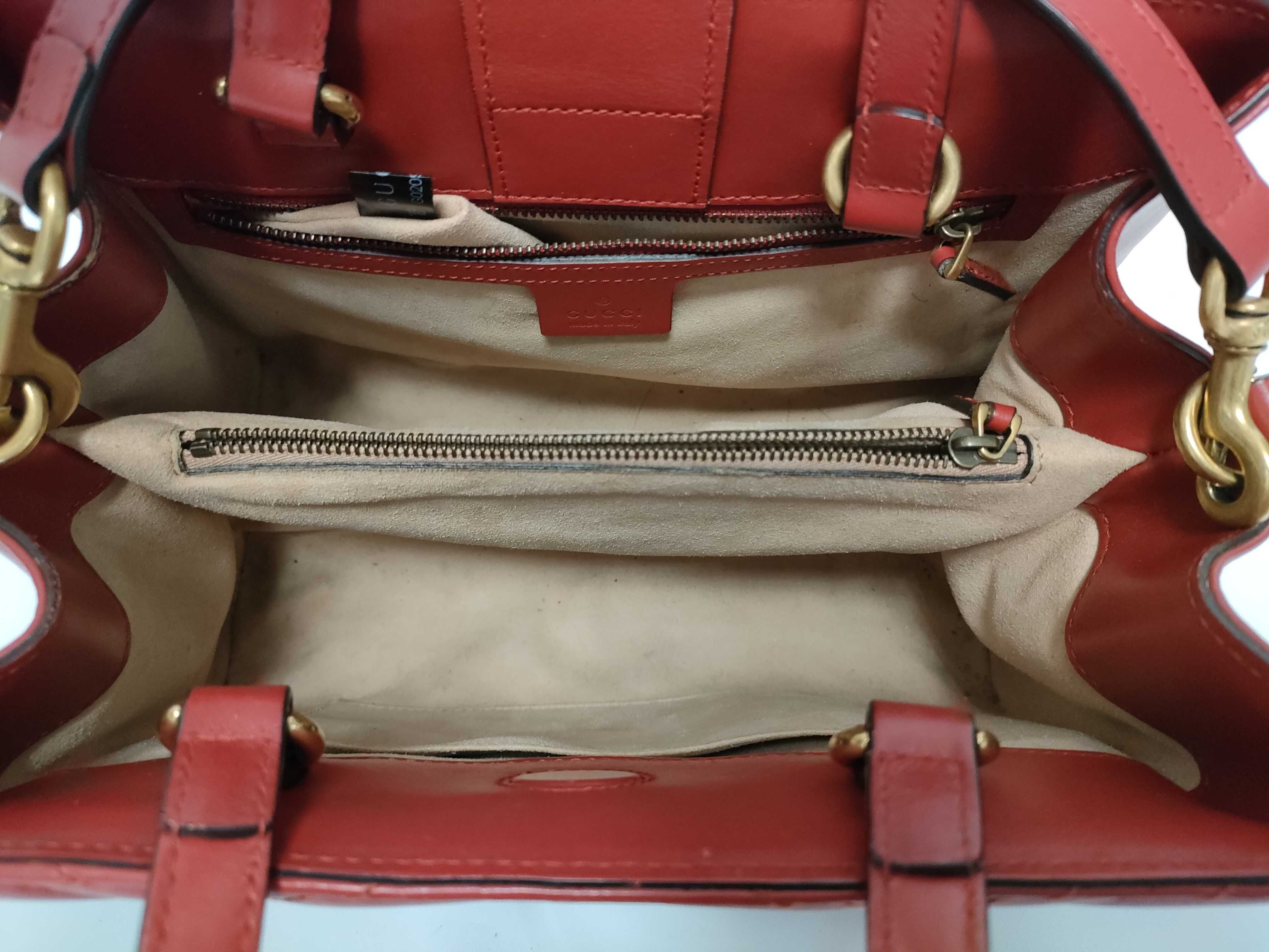 GG Marmont Leather 2-Way Handbag, Black x White, 448054 (Handbag) — view 9