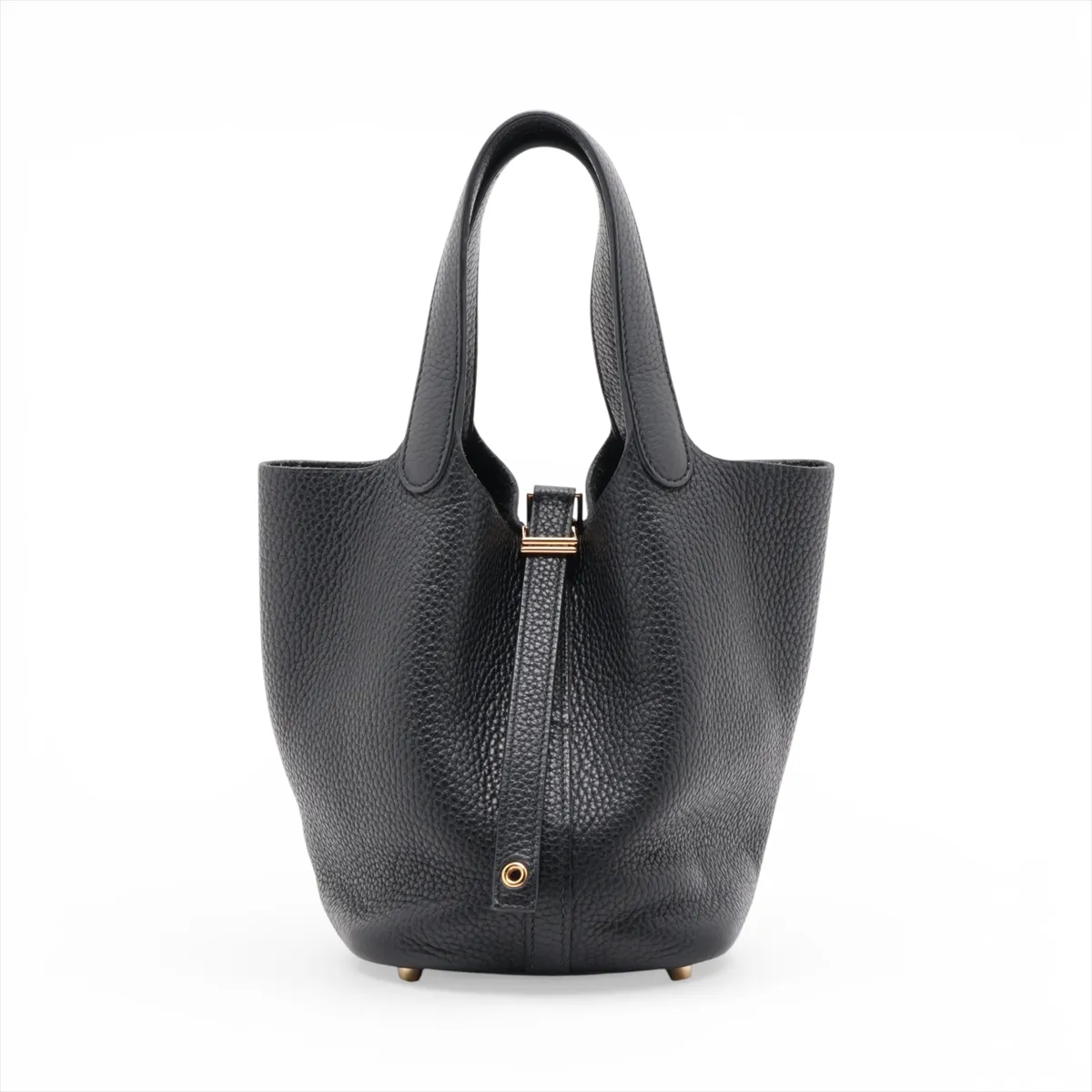 Picotin Lock 18 PM, Taurillon Clemence leather, black with gold hardware, Year: 2020