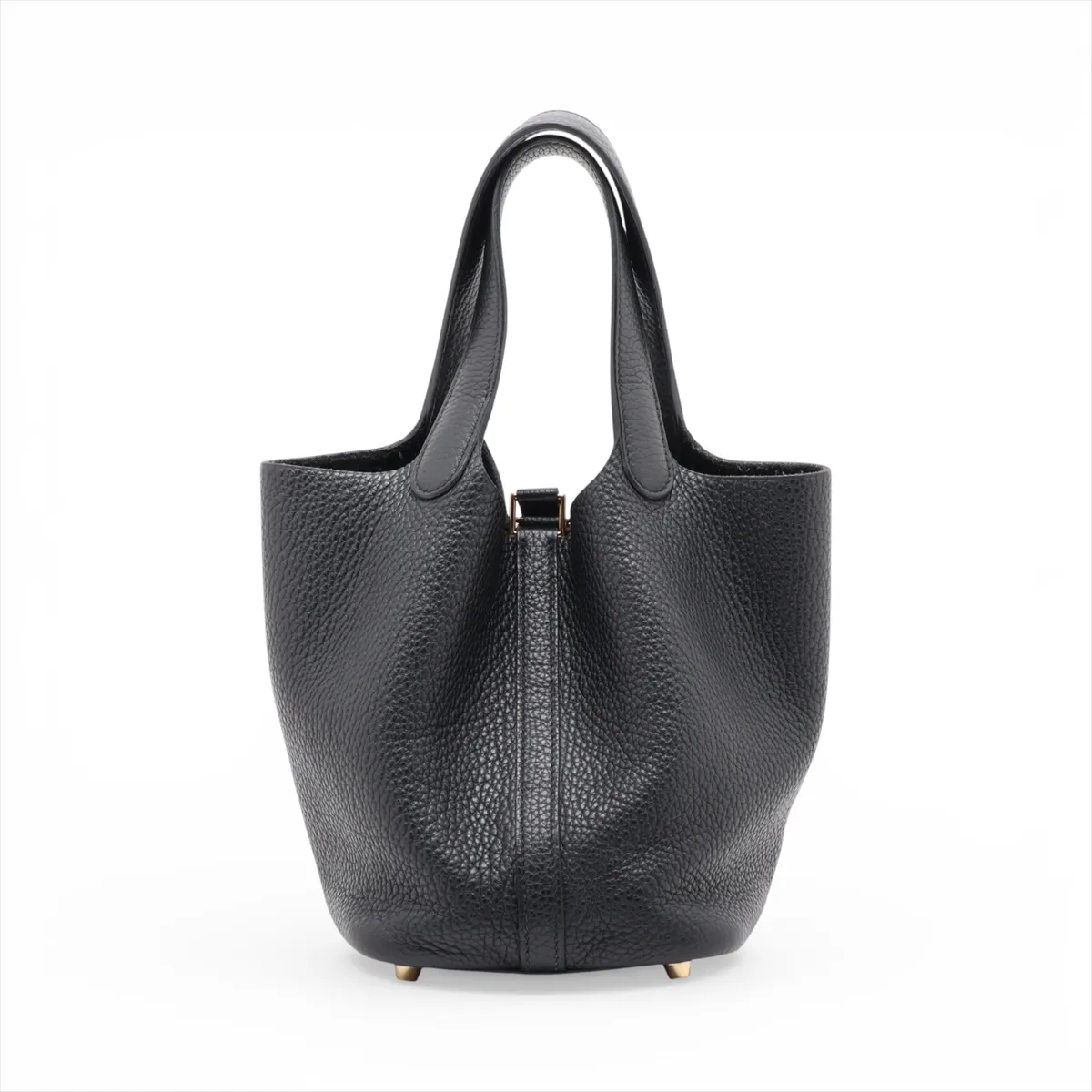 Picotin Lock 18 PM, Taurillon Clemence leather, black with gold hardware, Year: 2020 — view 2