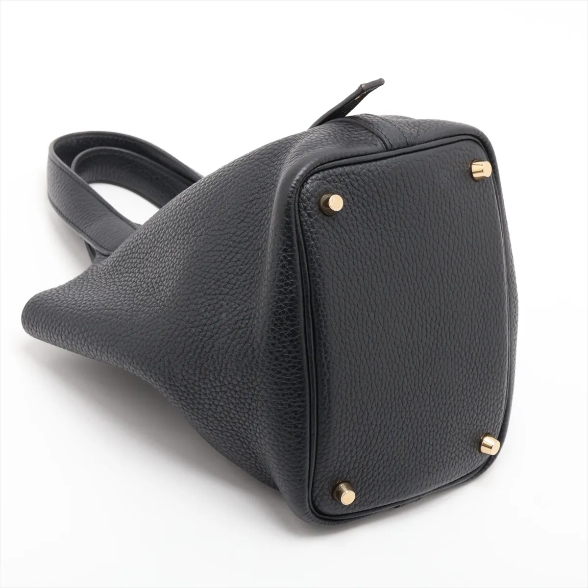 Picotin Lock 18 PM, Taurillon Clemence leather, black with gold hardware, Year: 2020 — view 4