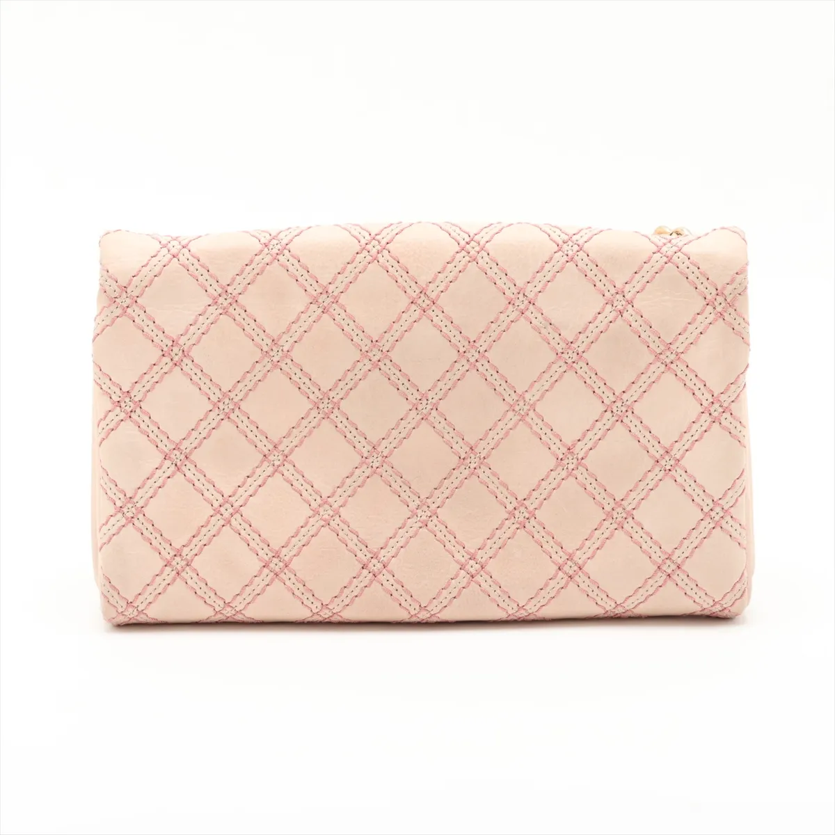 Wild Stitch Leather Single Flap Single Chain Bag, Pink with Gold Hardware, Item No. 19584990, Serial Number 19 — view 2