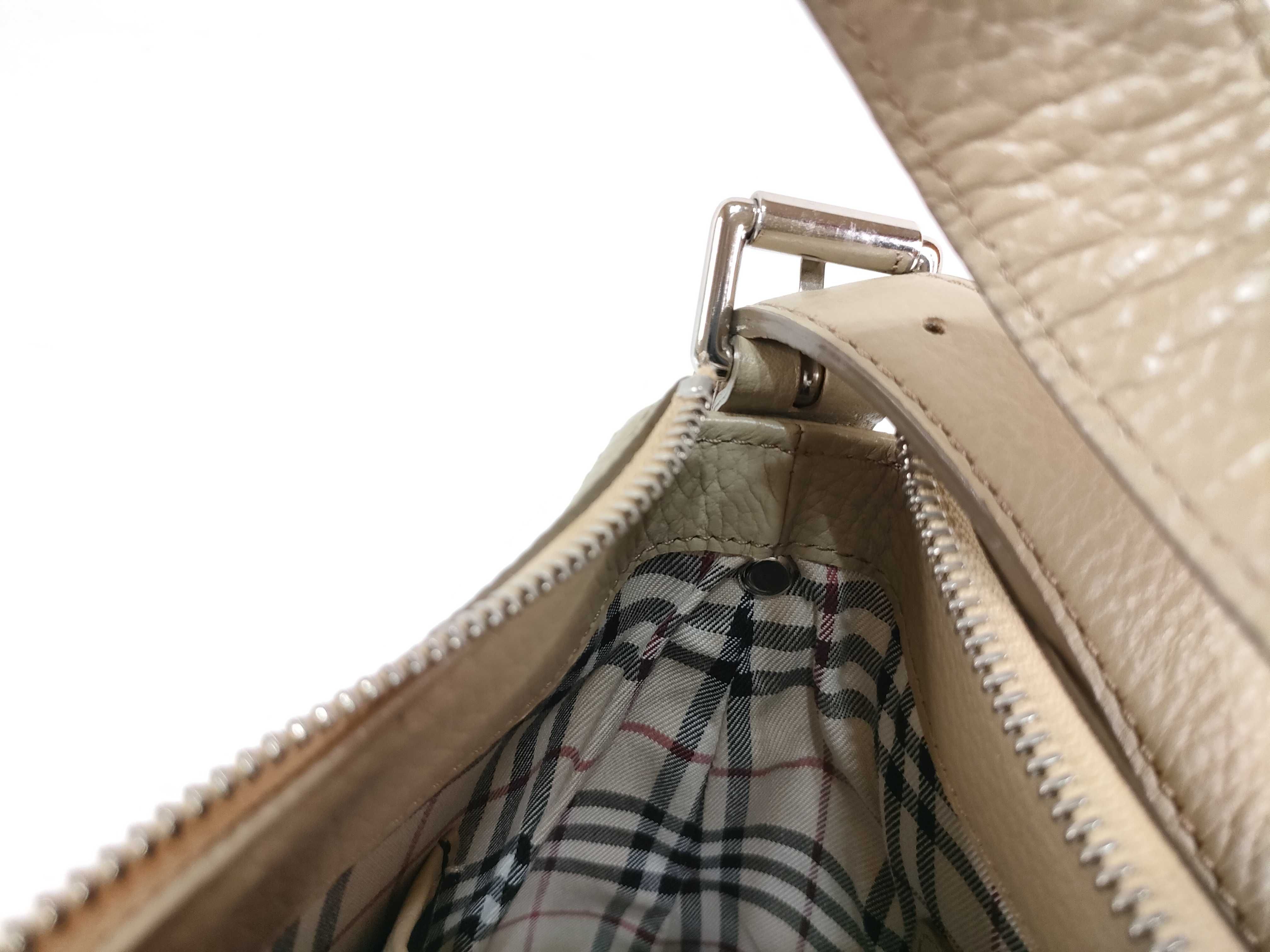 leather one-shoulder bag, beige. — view 13
