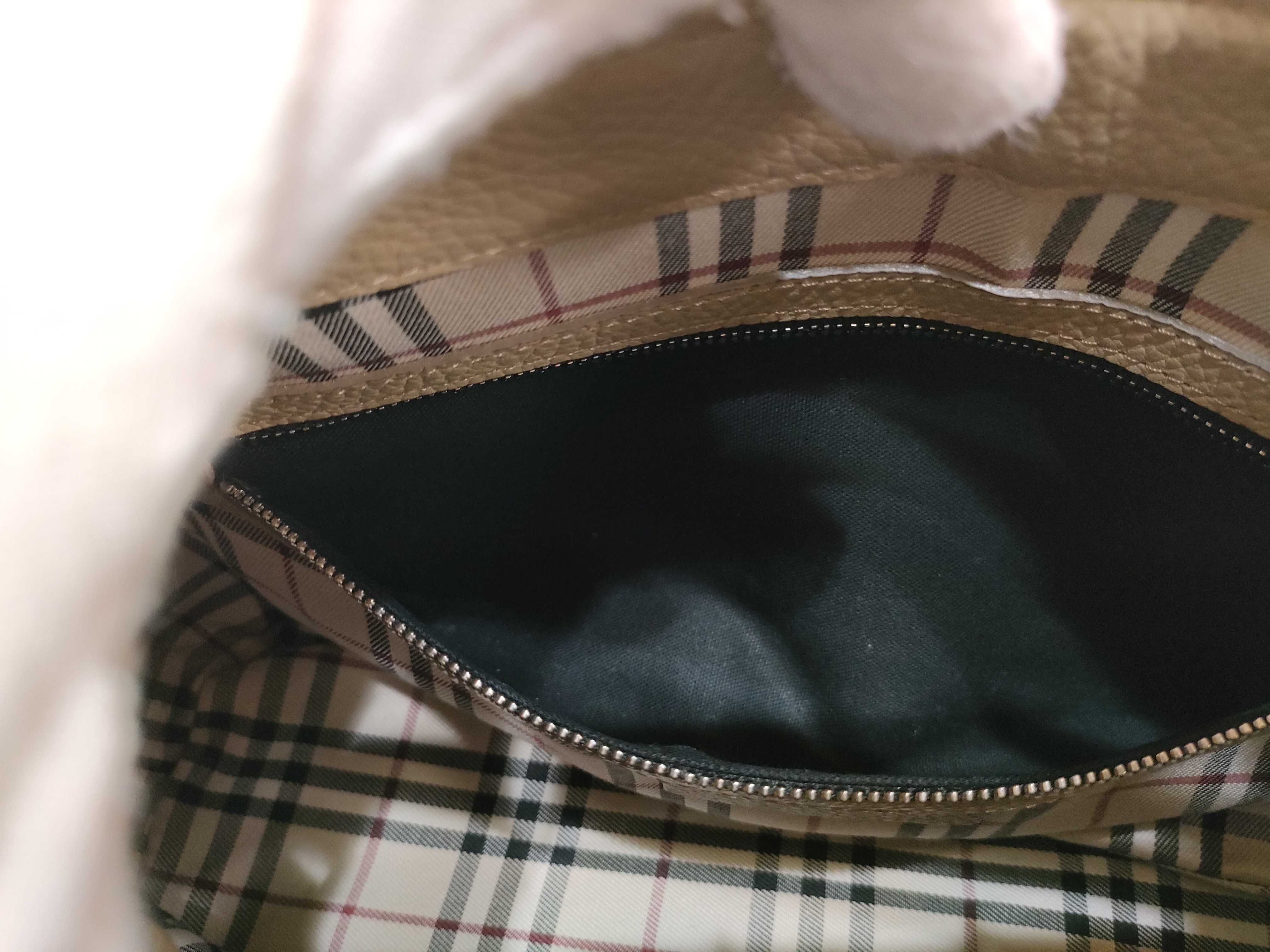 leather one-shoulder bag, beige. — view 15