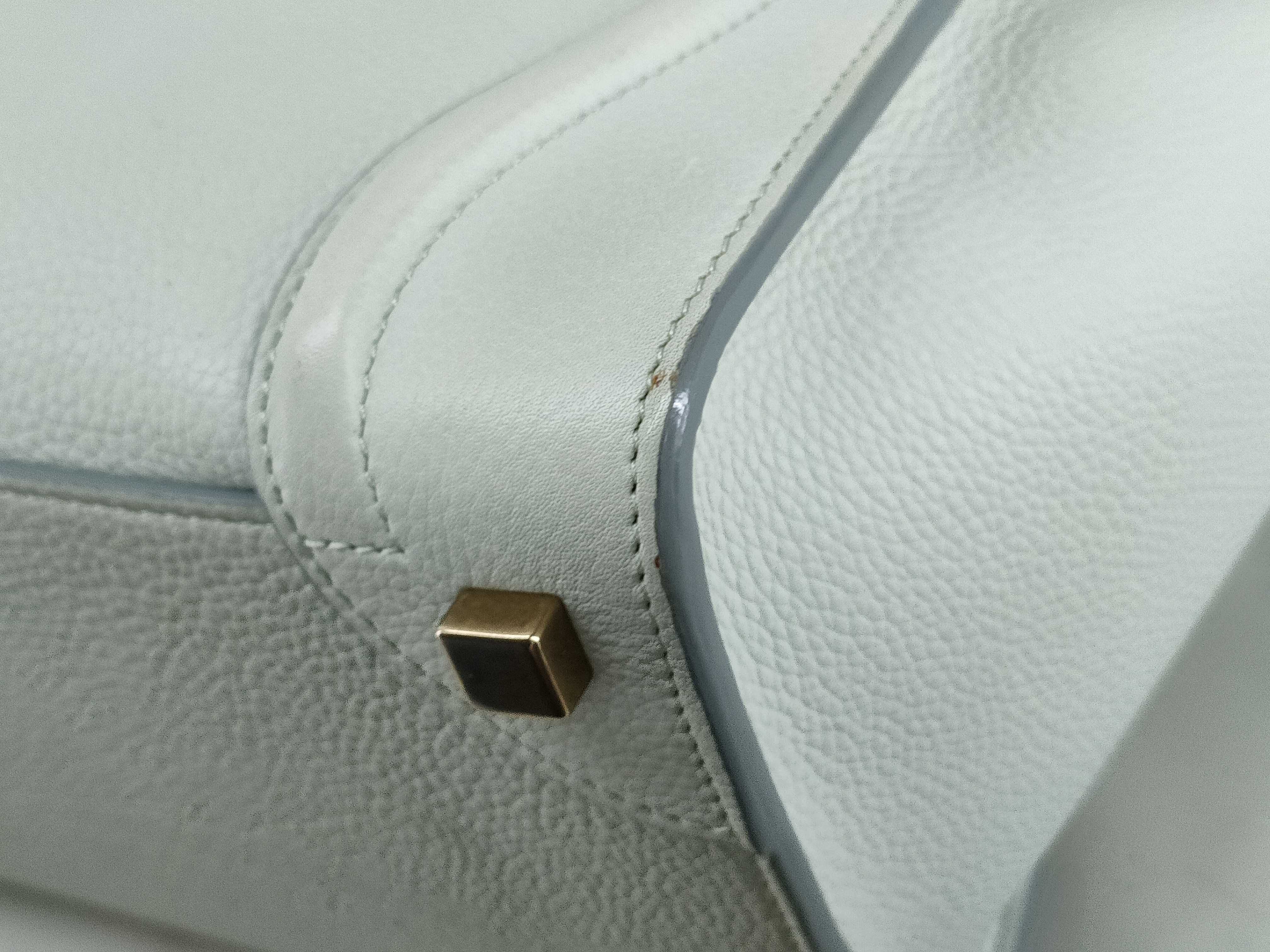 Luggage Micro Shopper Leather Handbag, Green — view 4