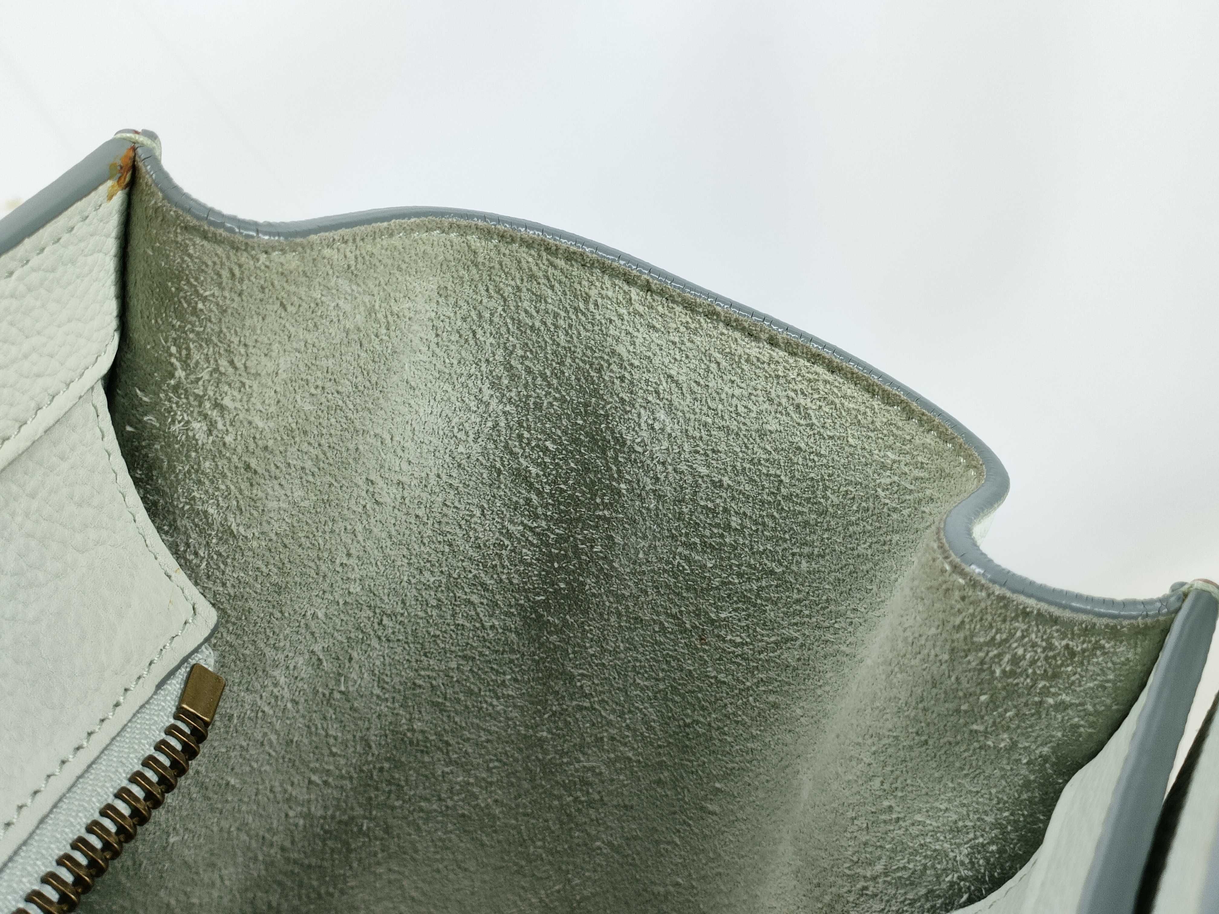 Luggage Micro Shopper Leather Handbag, Green — view 9