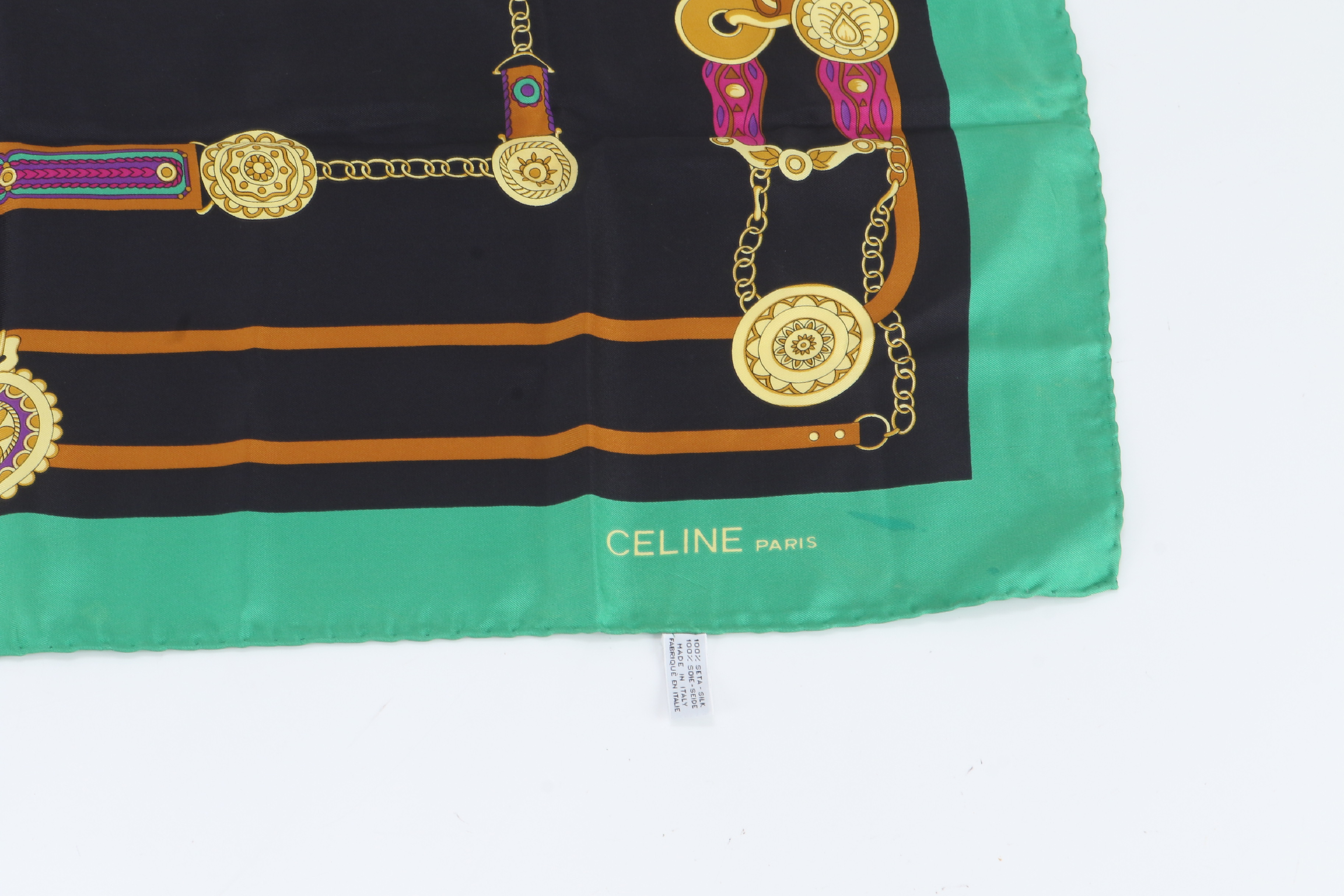 tagged 100% silk scarf, belt, chain, and other accessories. — view 5