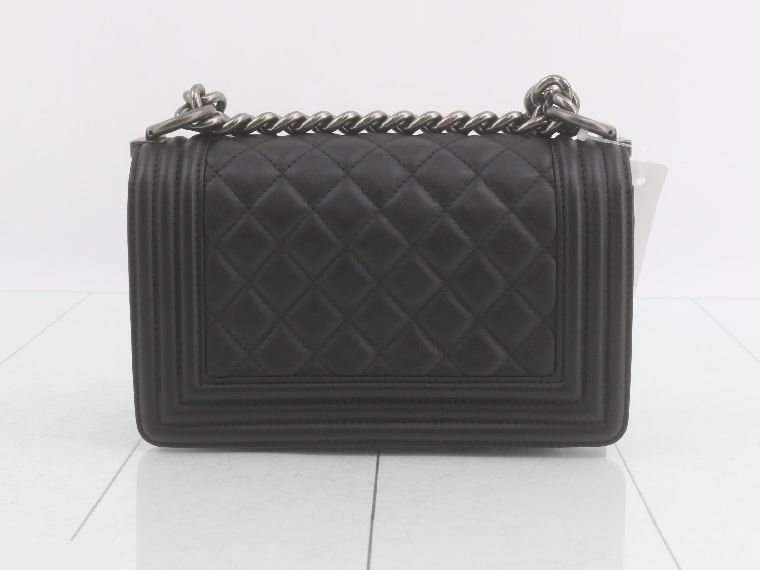 Boy Chanel Chain Shoulder Bag, Black — view 2