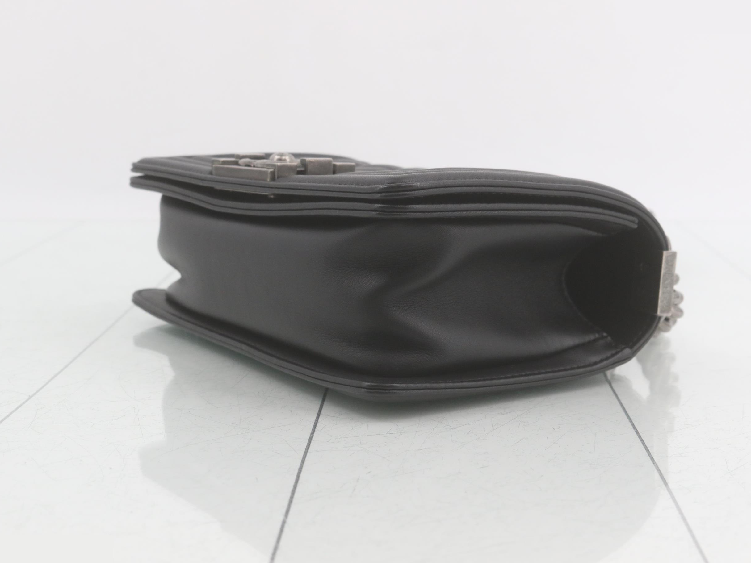 Boy Chanel Chain Shoulder Bag, Black — view 6