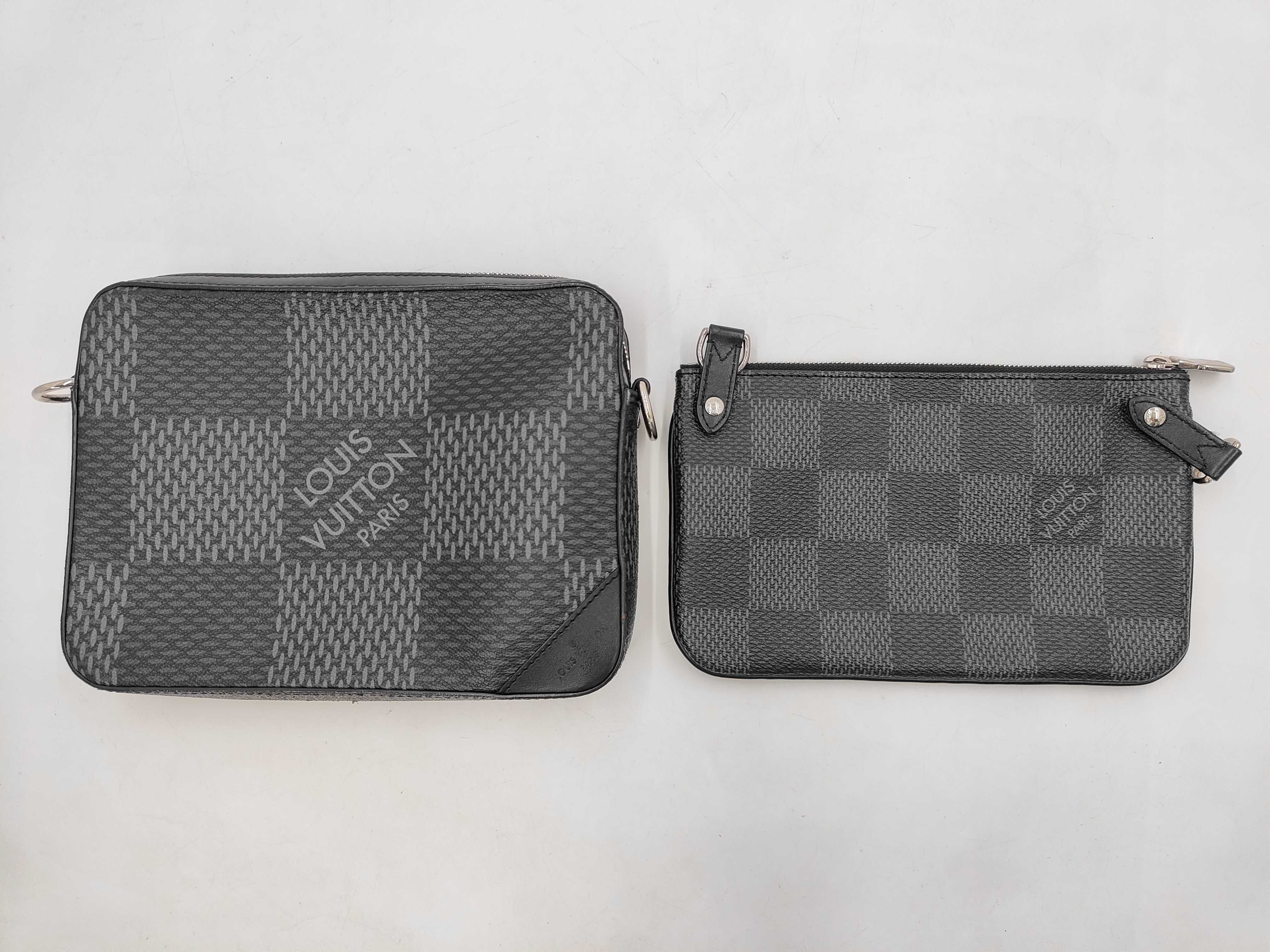 Damier Graphite Trio Messenger Shoulder Bag — view 3