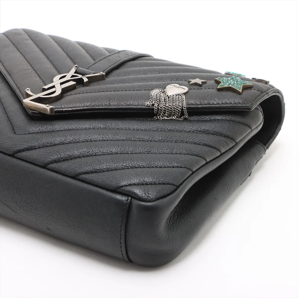College Leather 2WAY Handbag Black 428056 — view 3