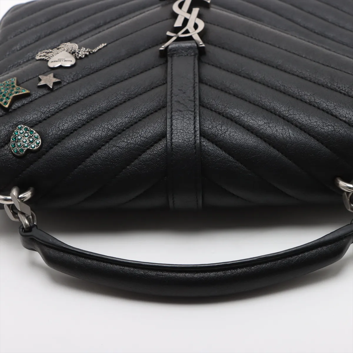 College Leather 2WAY Handbag Black 428056 — view 5