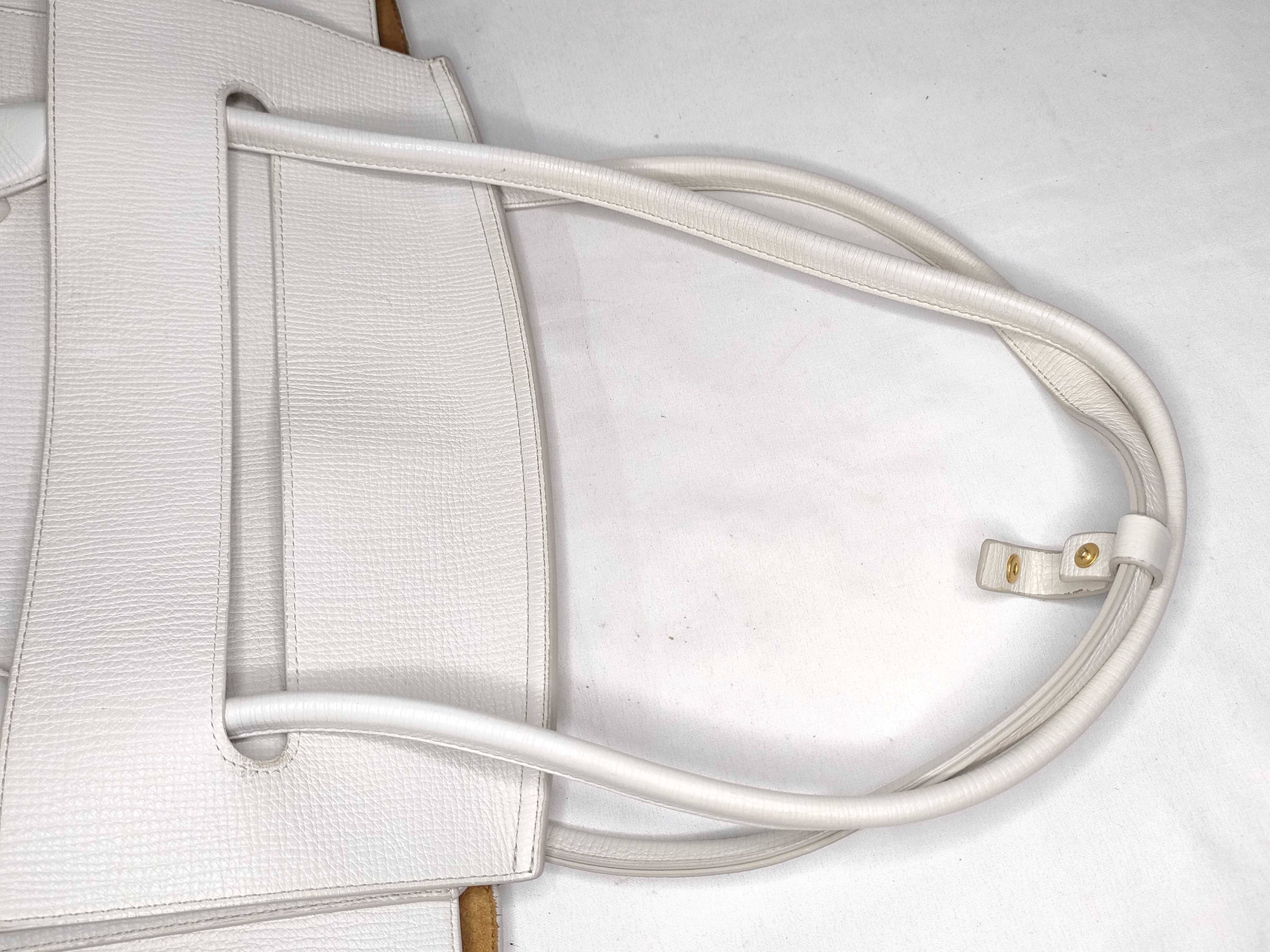The Arco Leather Bag White Tote Bag — view 3