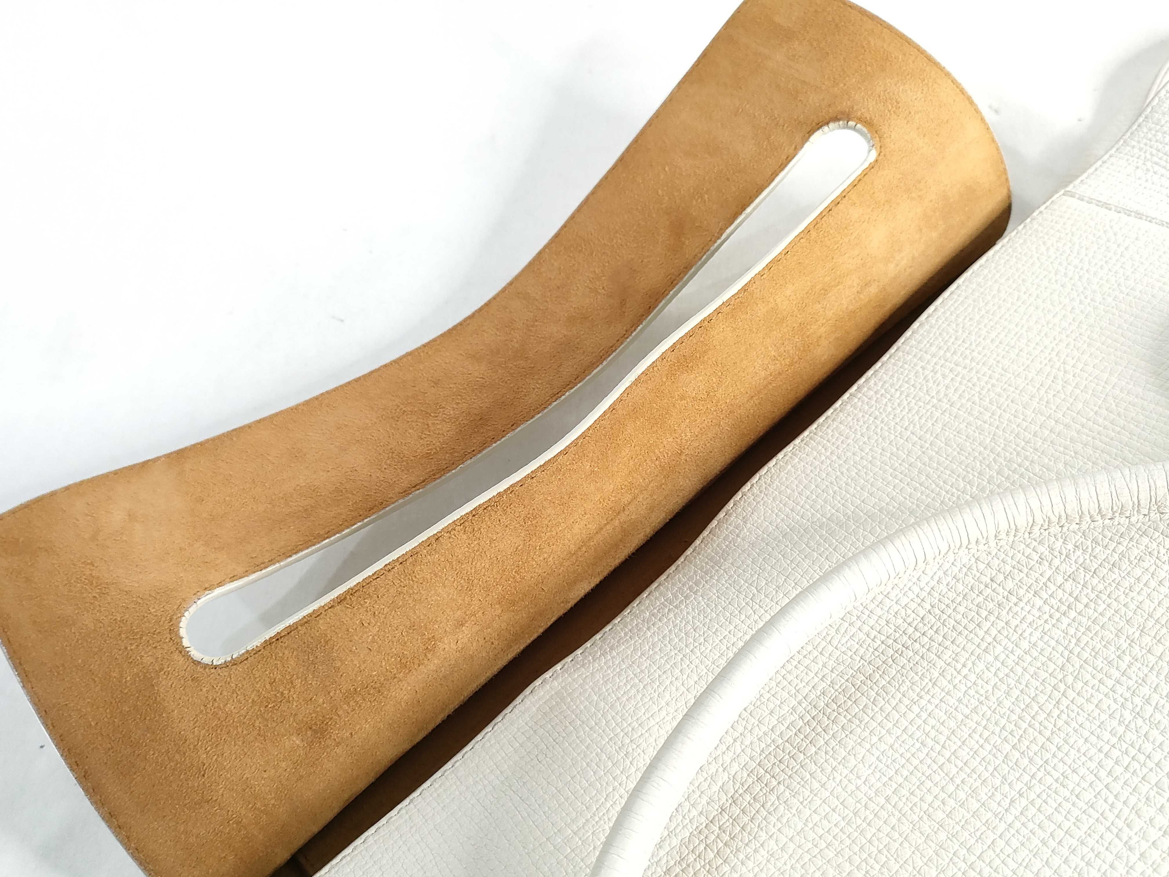 The Arco Leather Bag White Tote Bag — view 8