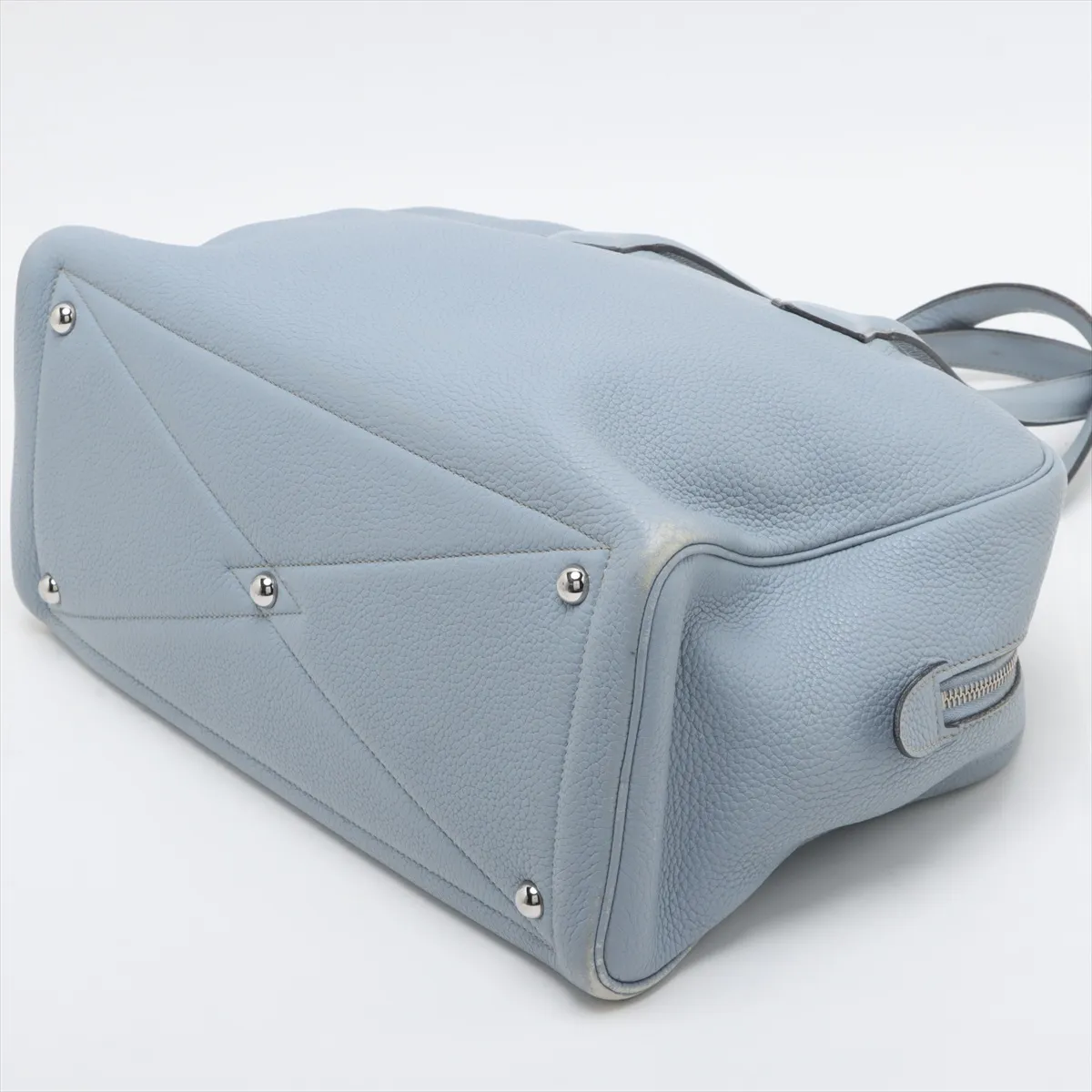 Victoria 35 Taurillon Clemence Blue Run Silver hardware P:2012 — view 3