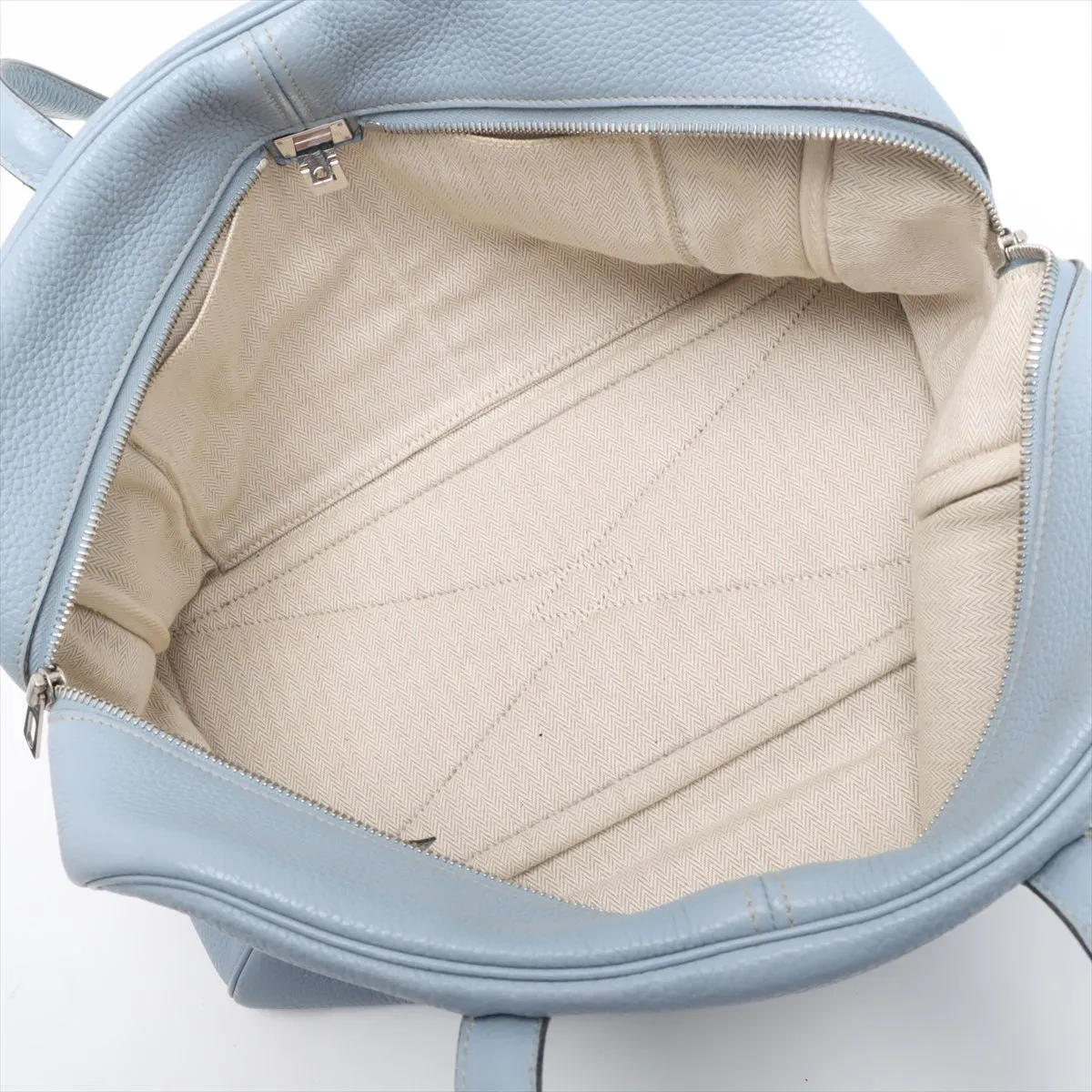 Victoria 35 Taurillon Clemence Blue Run Silver hardware P:2012 — view 7