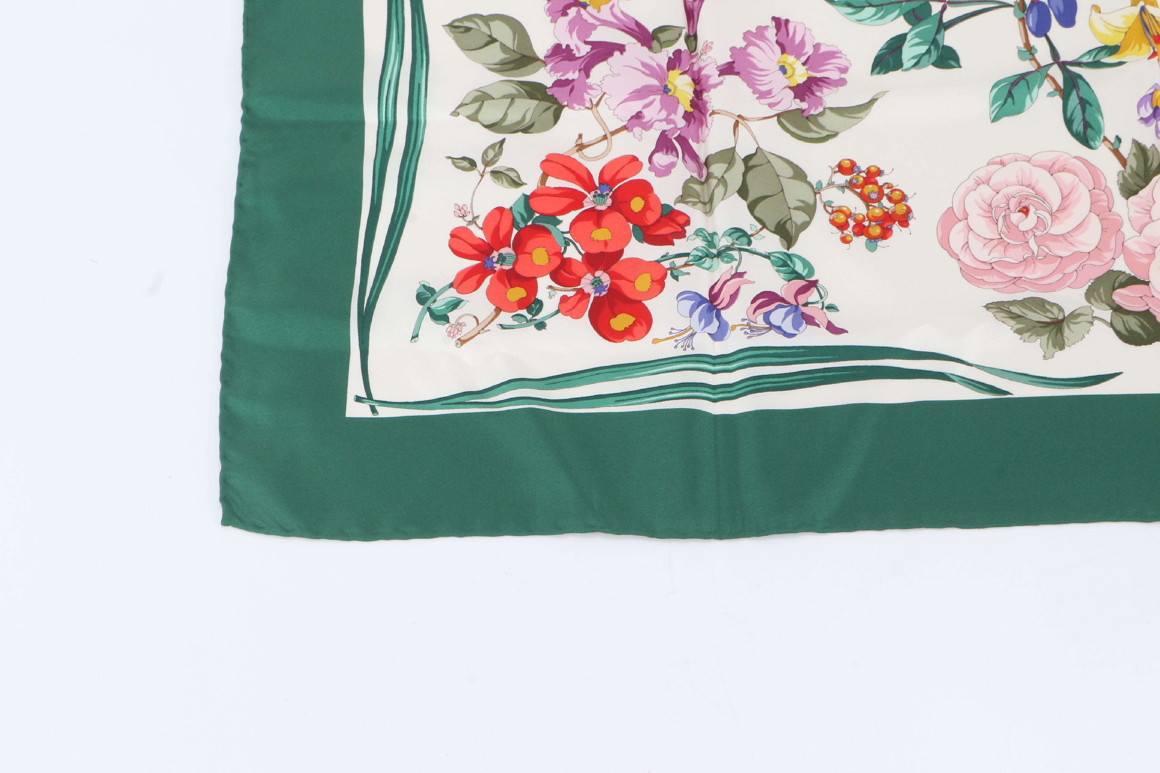 floral print scarf, 100% silk, with tag, other accessories. — view 4