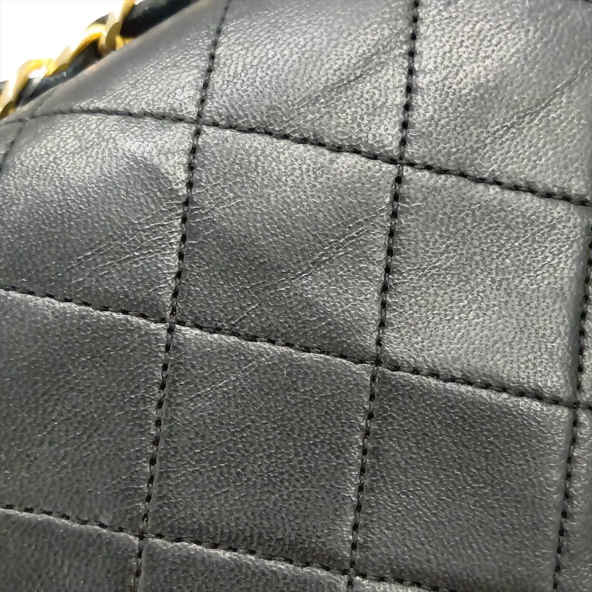 Matelassé 25 Lambskin Double Flap Double Chain Bag, Black with Gold Hardware, 151423, Serial Number 0-series, A01112 — view 10