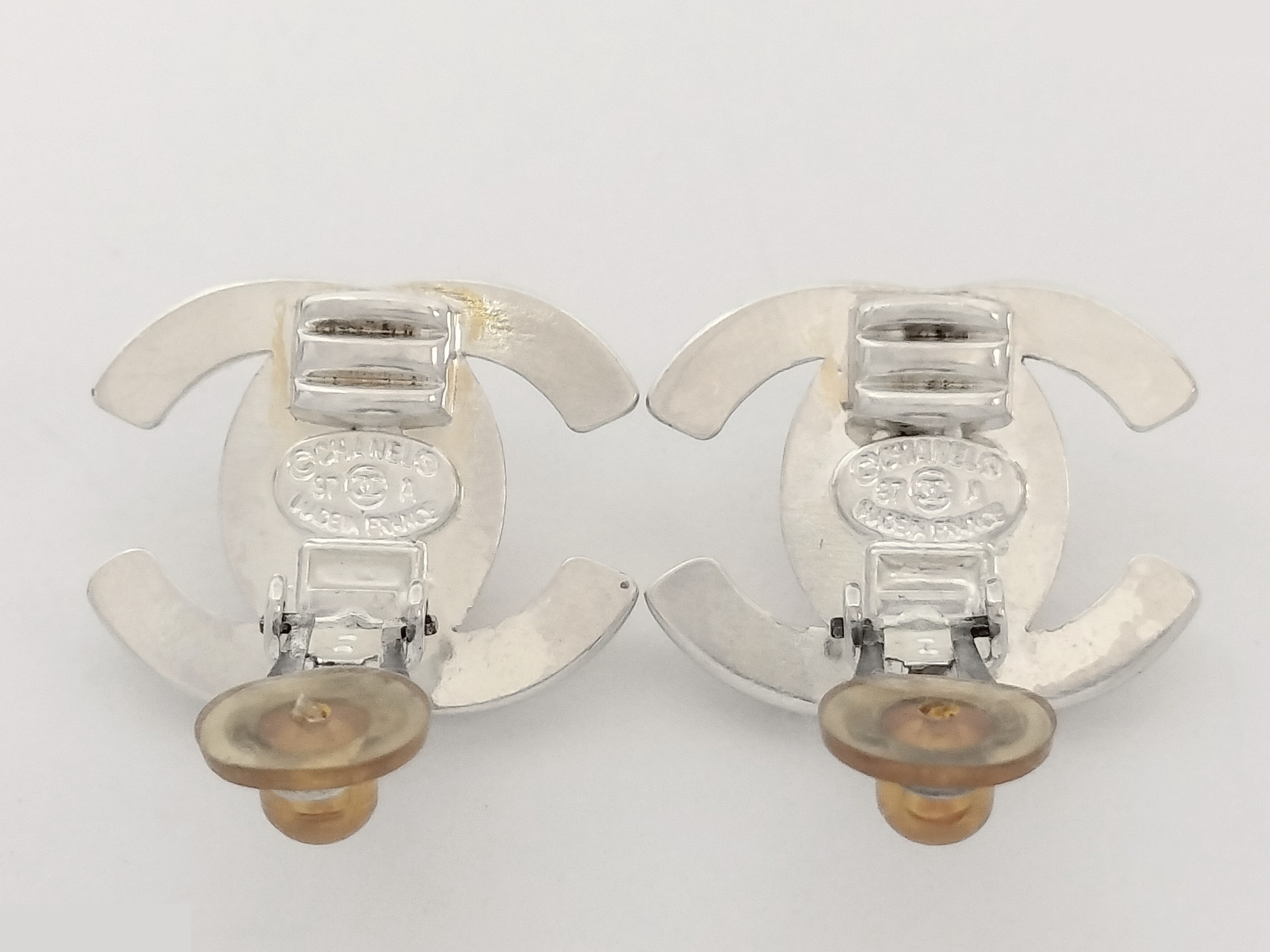Coco Turnlock Silver Earrings — view 2