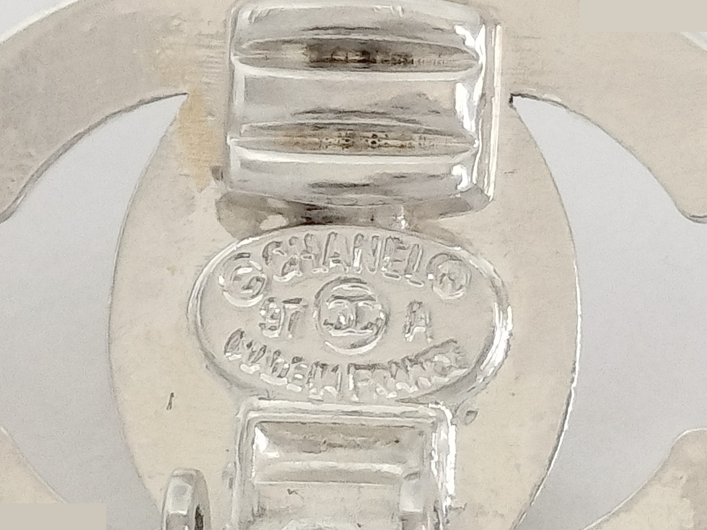 Coco Turnlock Silver Earrings — view 3