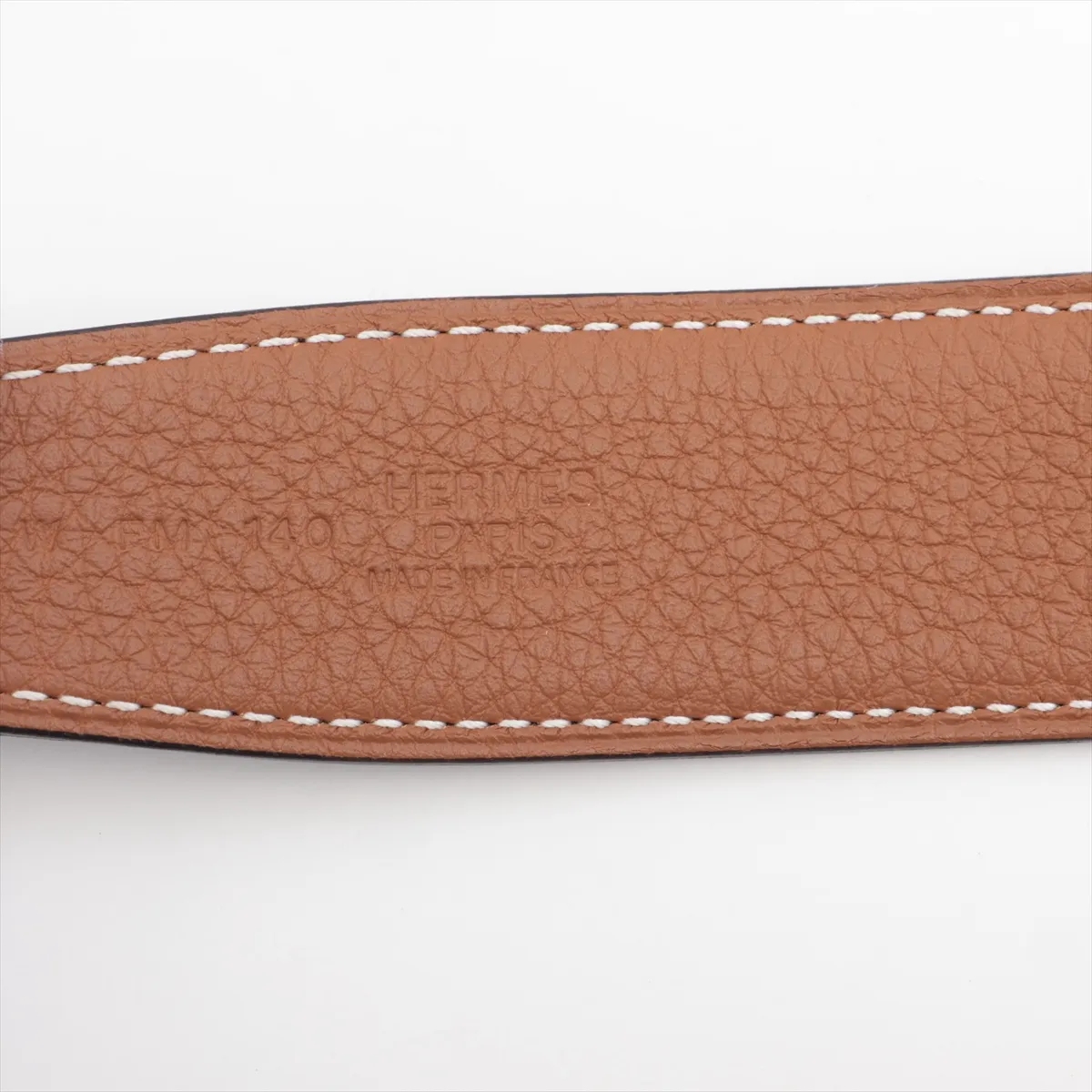 H Belt W:2024 Belt 115 Leather Black x Gold Thread — view 5