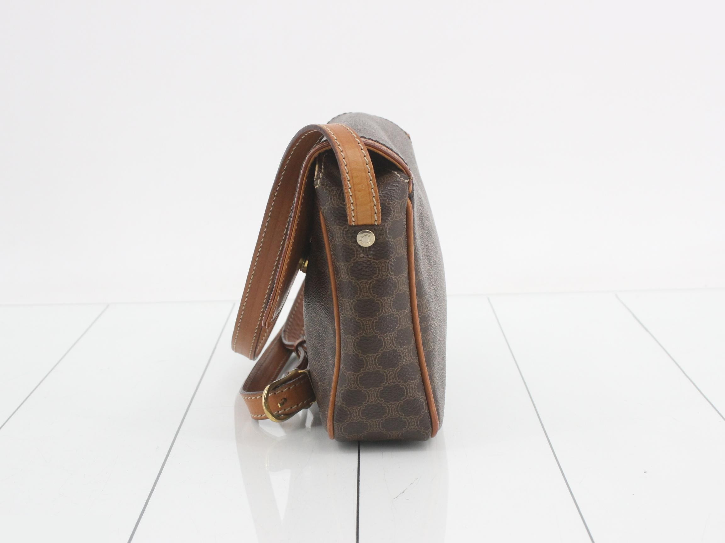 Macadam Shoulder Bag, Brown, PVC — view 3