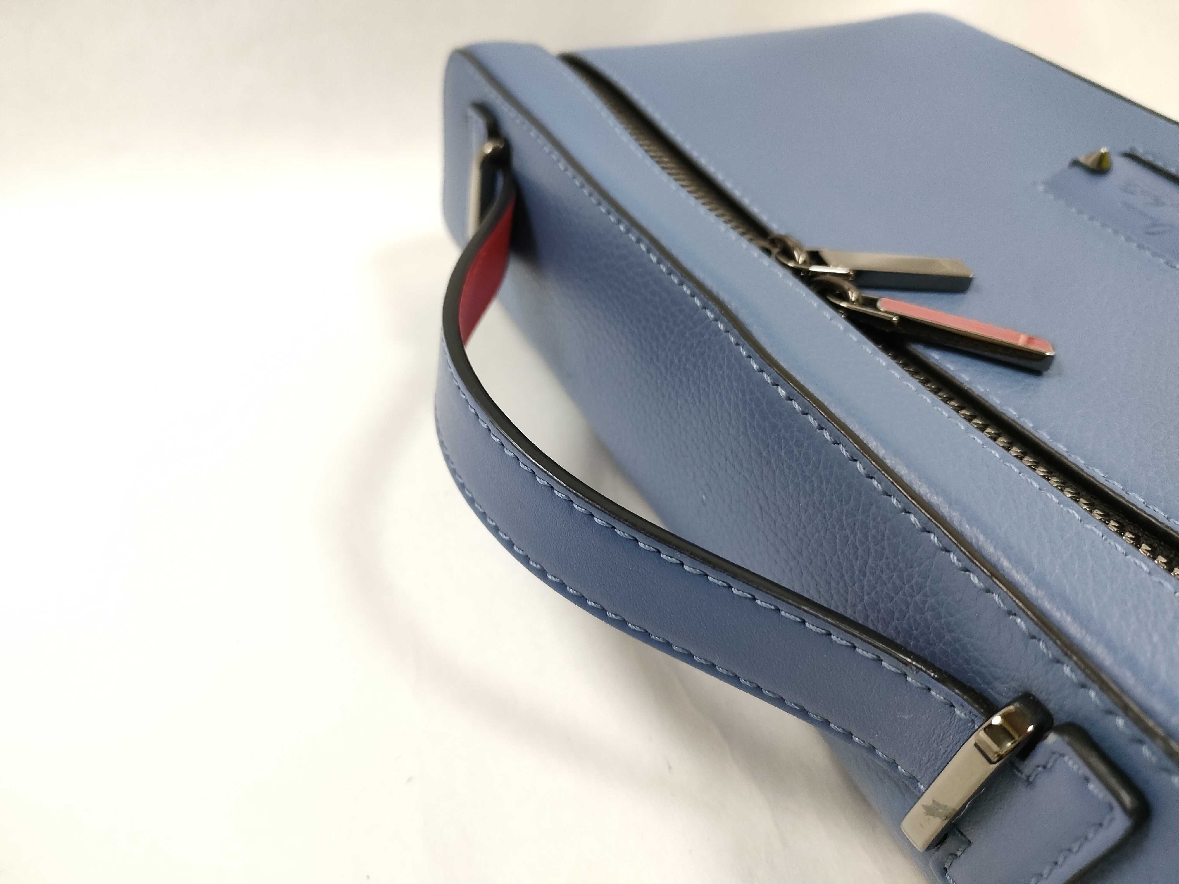 Kipidock Leather 2-Way Business Bag, Blue Handbag — view 3