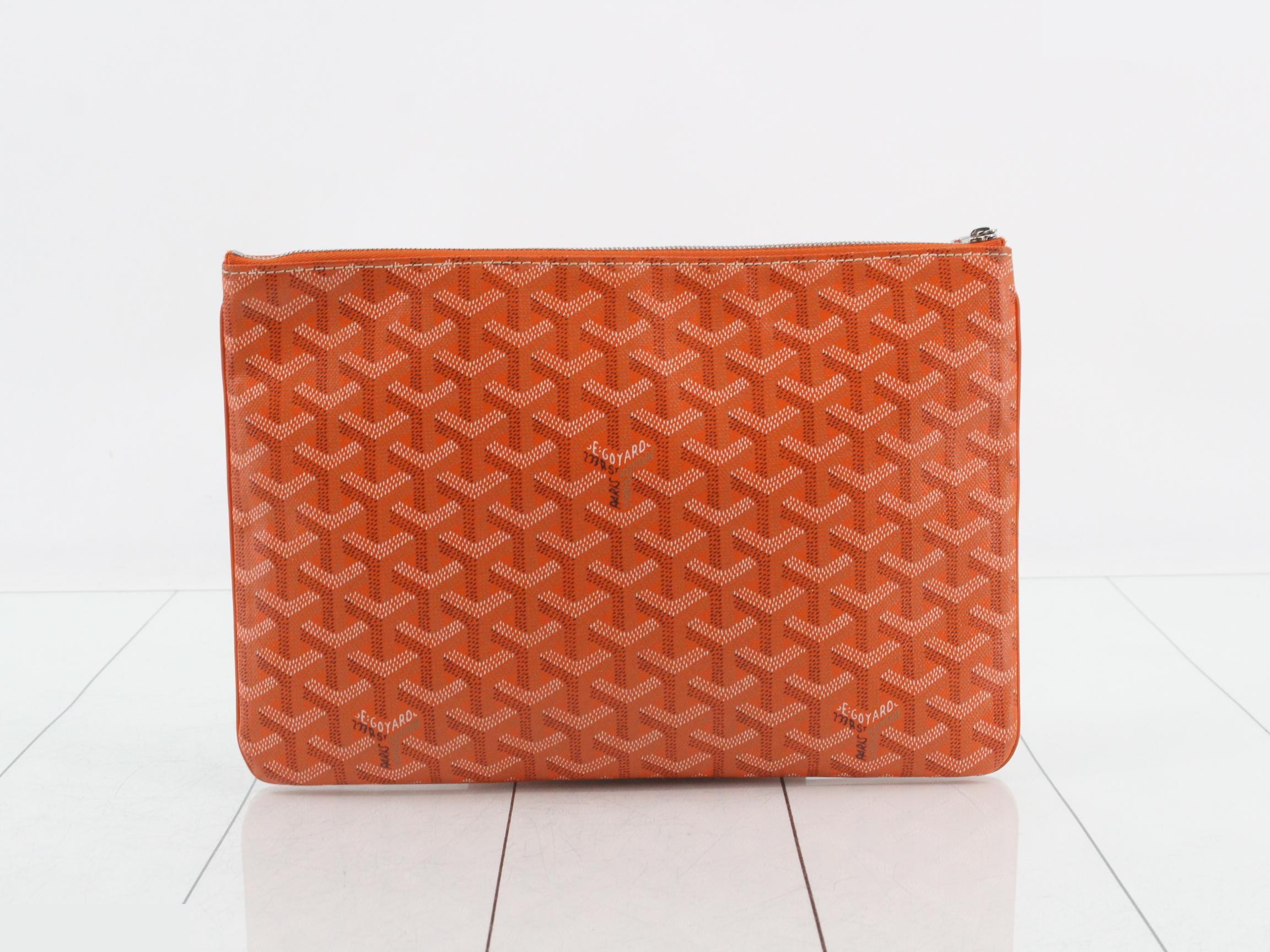 Sena PVC Clutch Bag, Orange — view 2