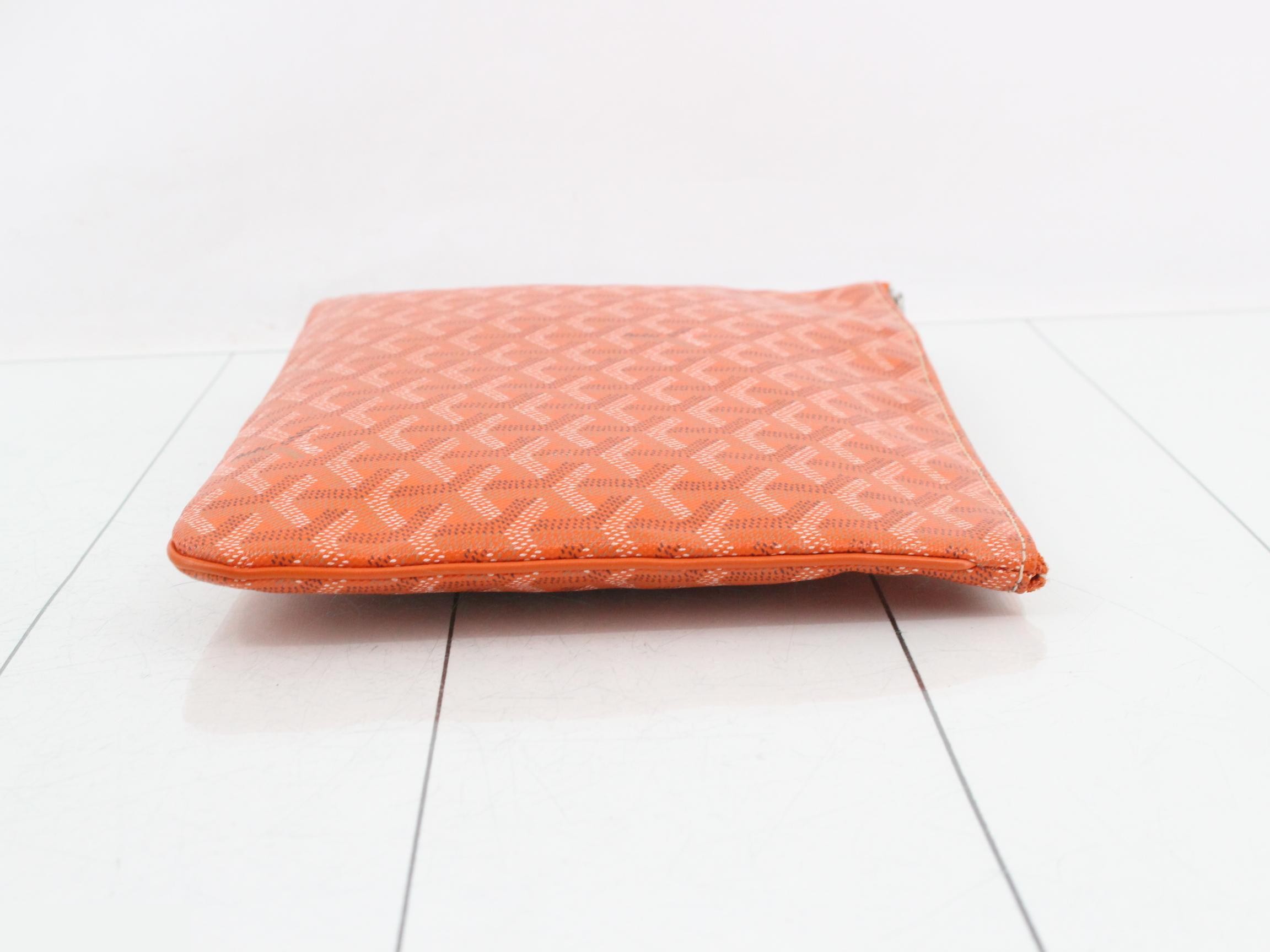 Sena PVC Clutch Bag, Orange — view 3