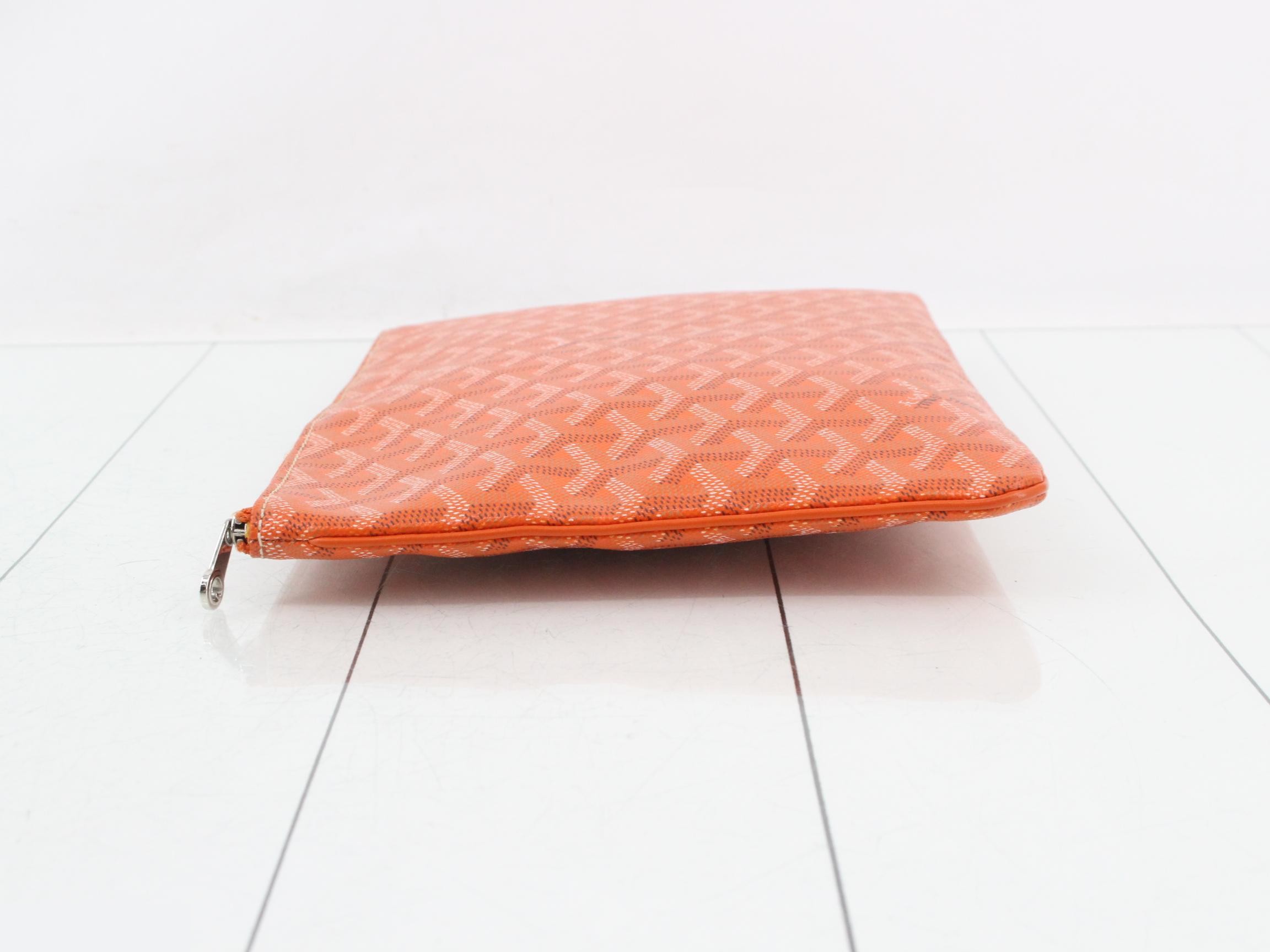 Sena PVC Clutch Bag, Orange — view 4