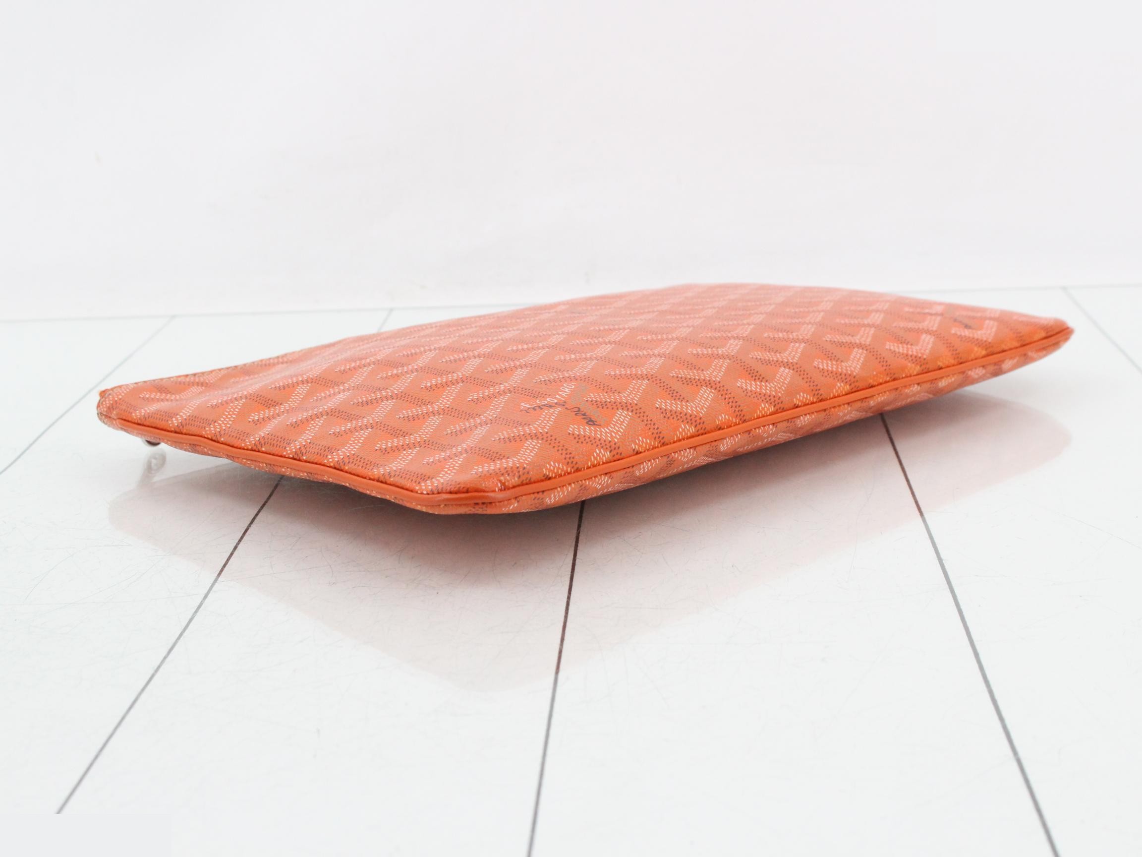 Sena PVC Clutch Bag, Orange — view 5