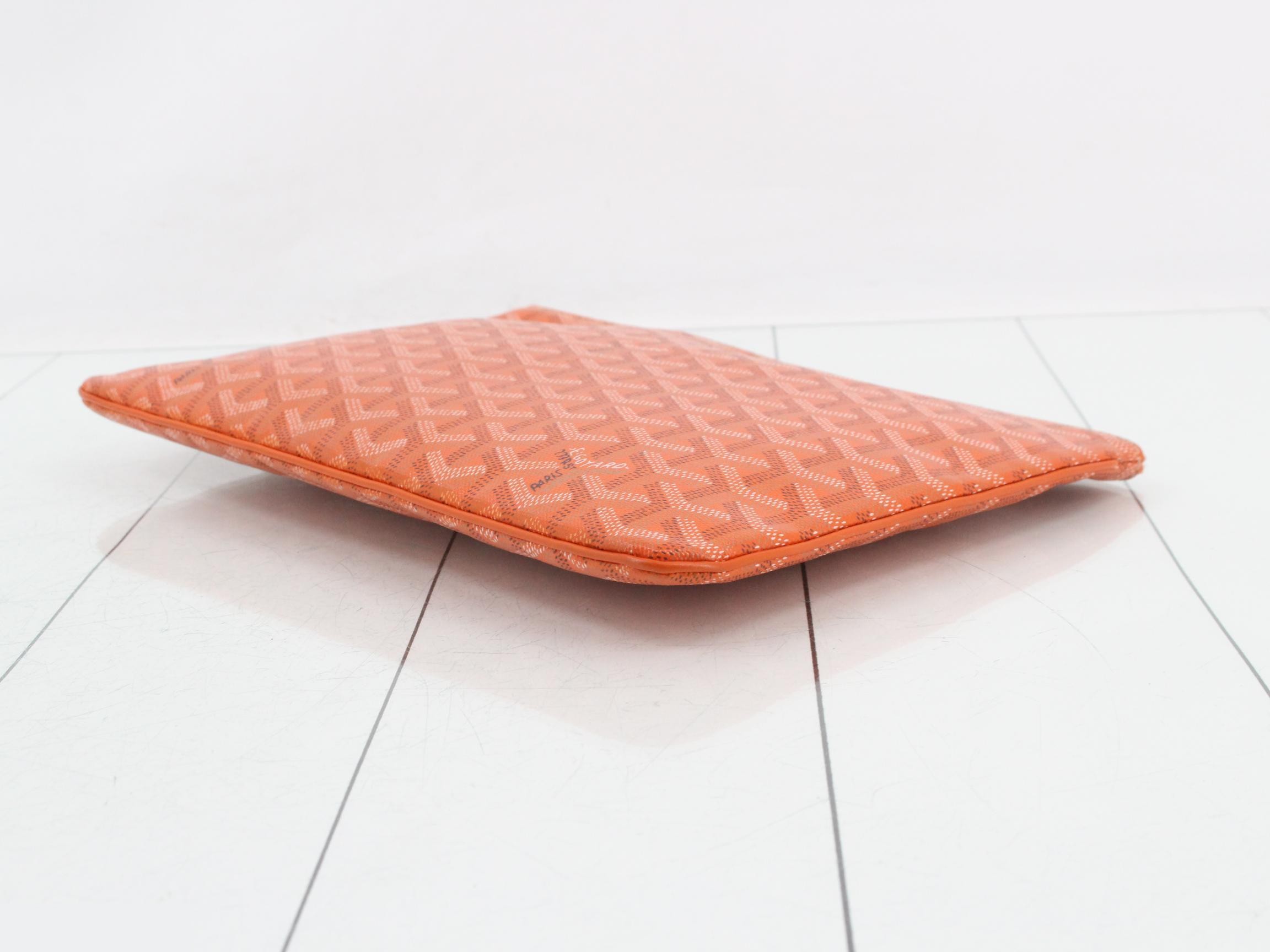 Sena PVC Clutch Bag, Orange — view 6