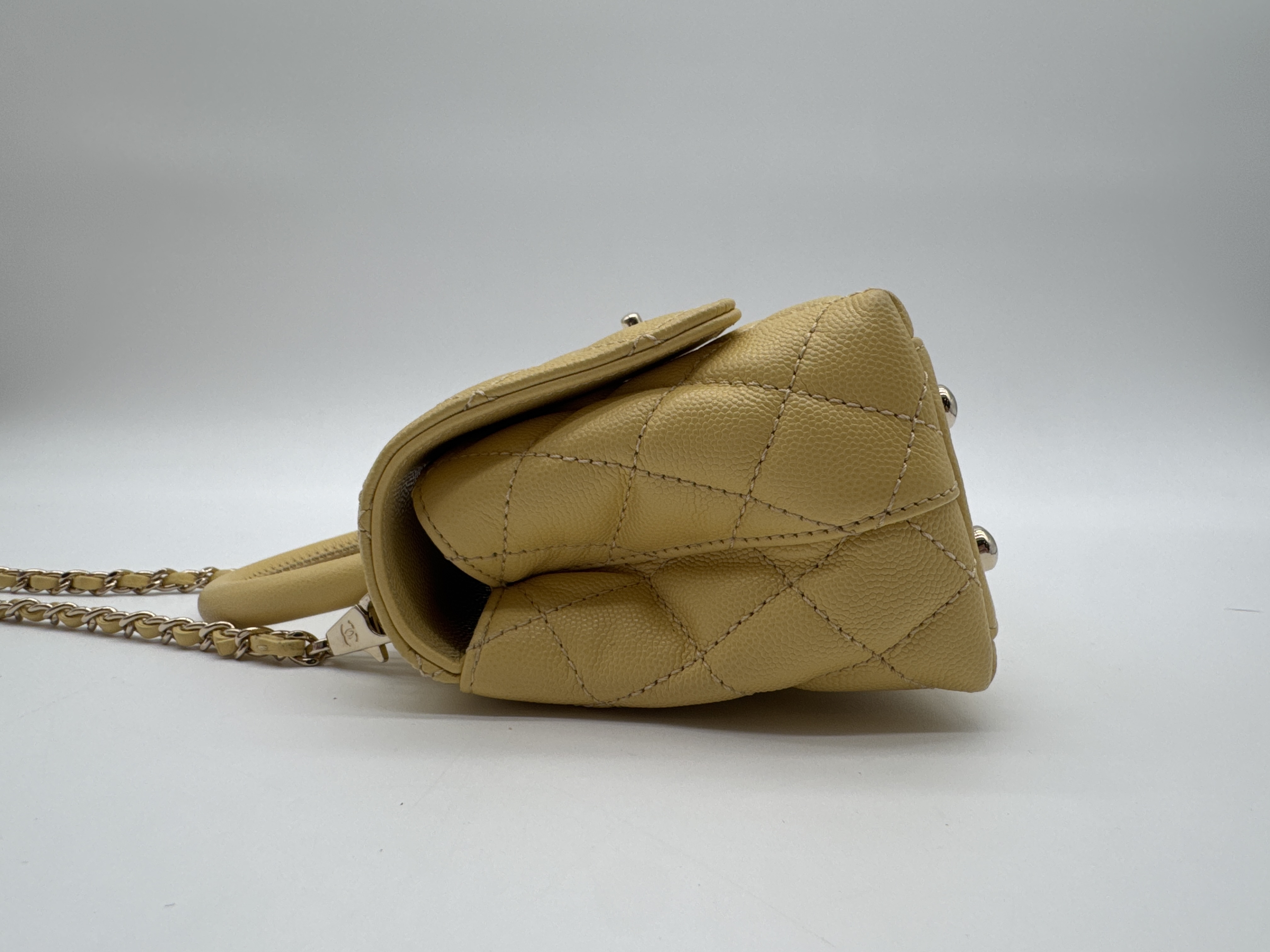 Caviar Skin Coco Handle Shoulder Bag — view 4