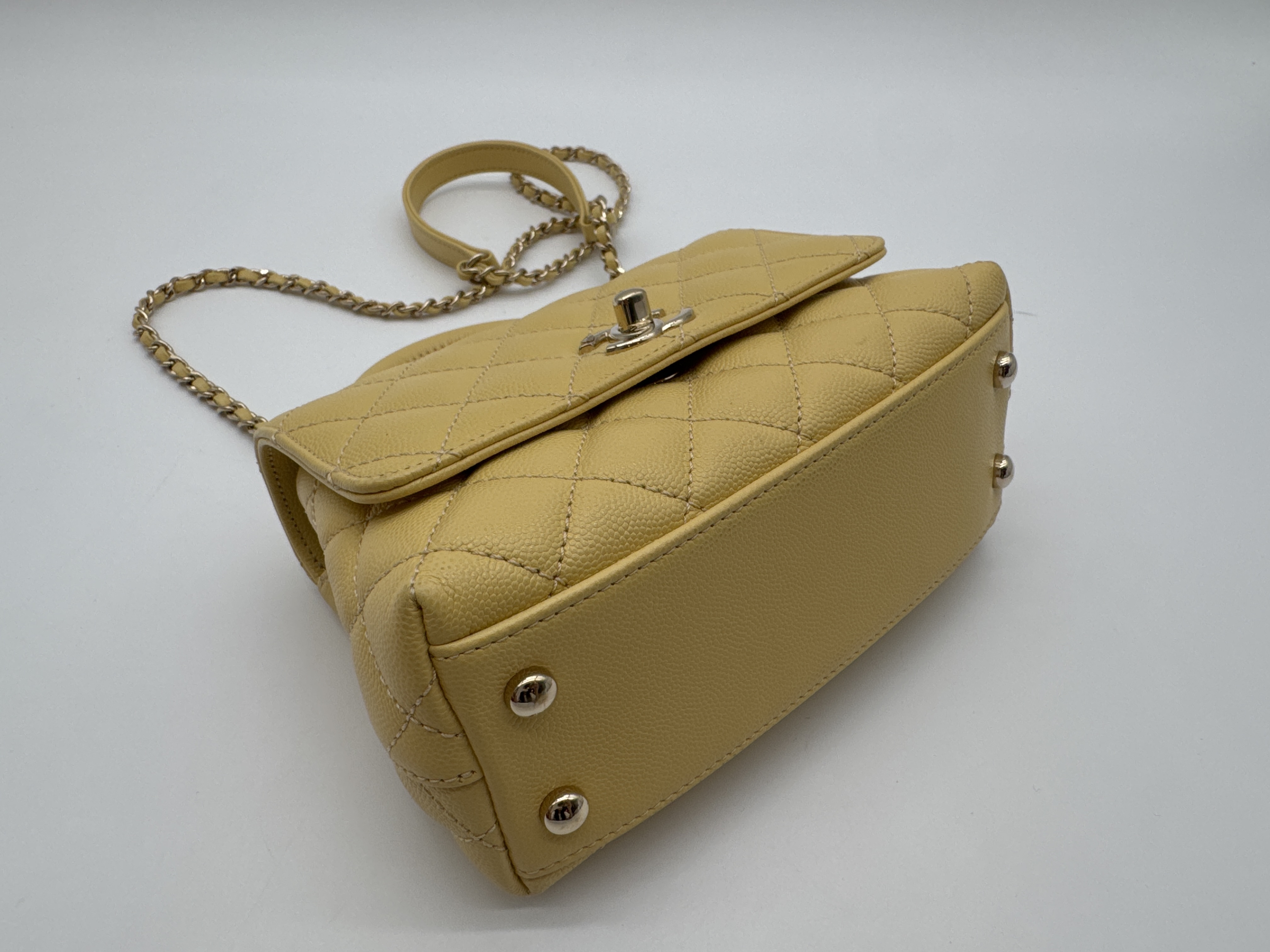 Caviar Skin Coco Handle Shoulder Bag — view 6