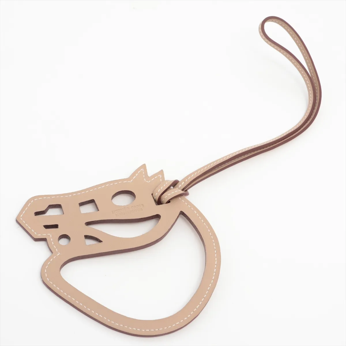 Paddock Cheval Scarf Leather Beige Thread Warp — view 2