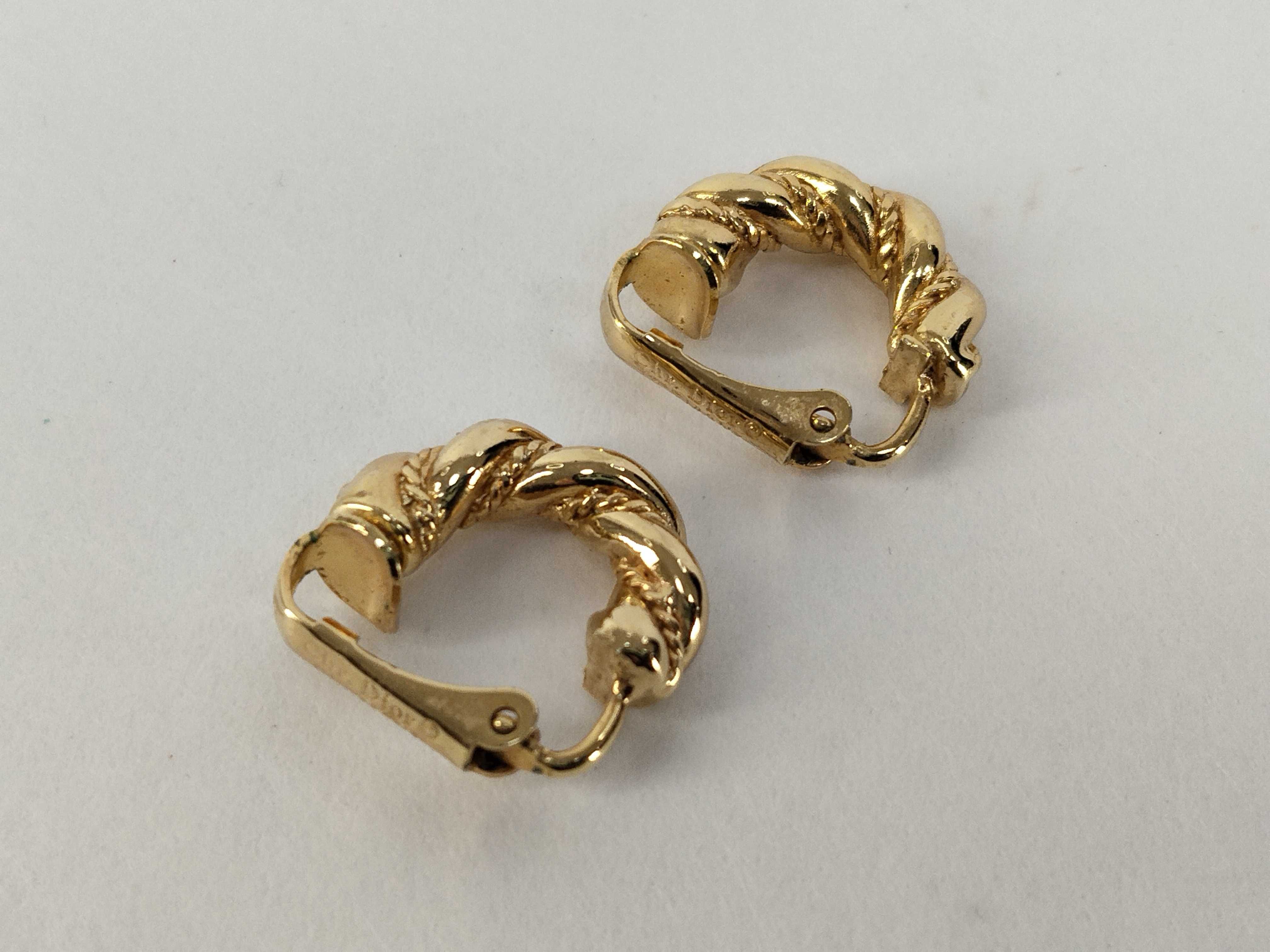 Twist Vintage Gold Earrings — view 2