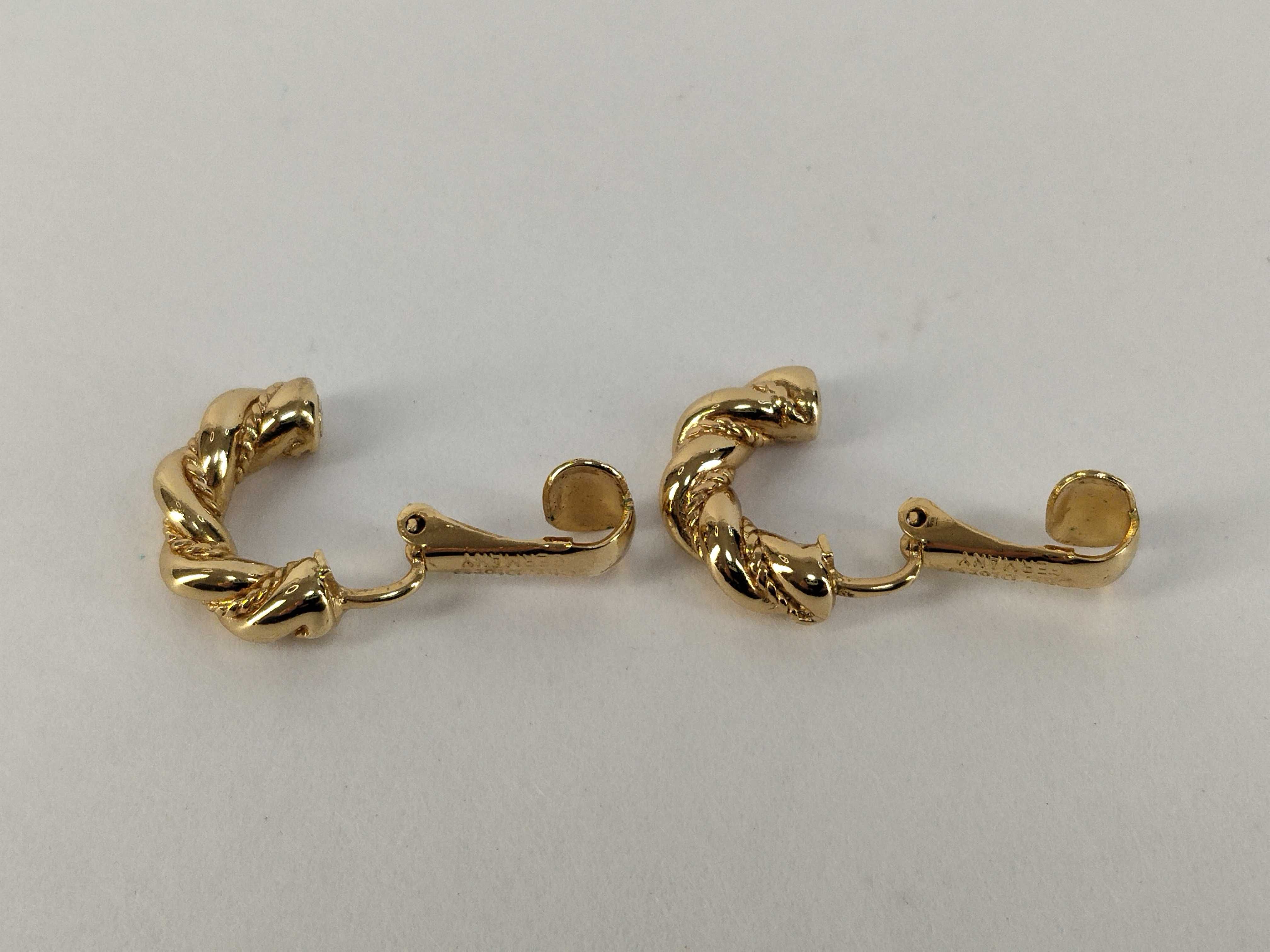 Twist Vintage Gold Earrings — view 3