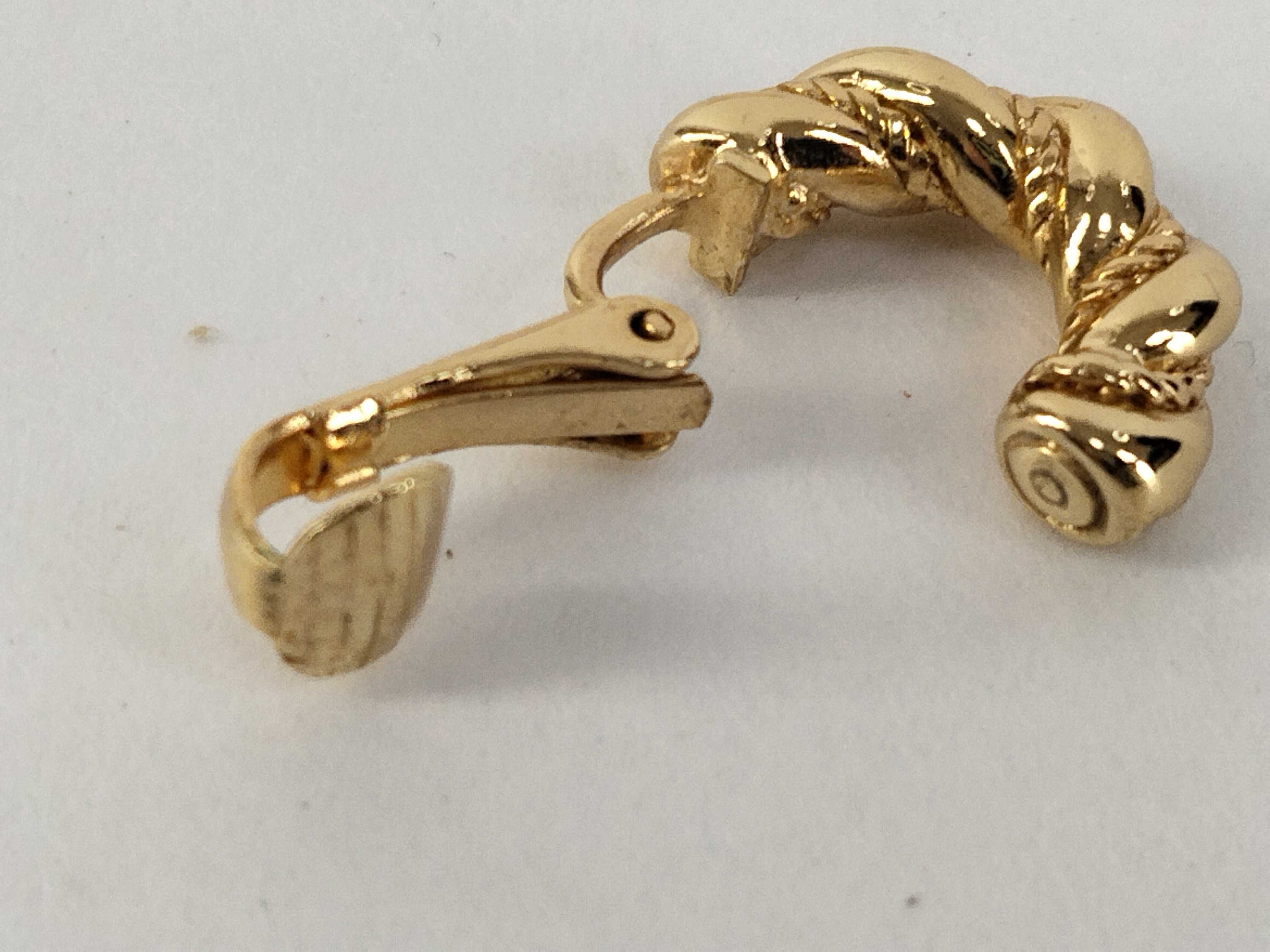 Twist Vintage Gold Earrings — view 7