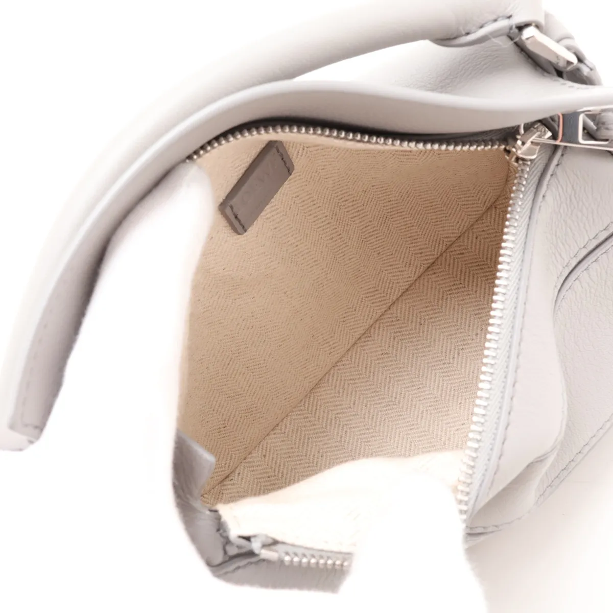 Mini Puzzle Bag Leather 2-Way Shoulder Bag Gray — view 6
