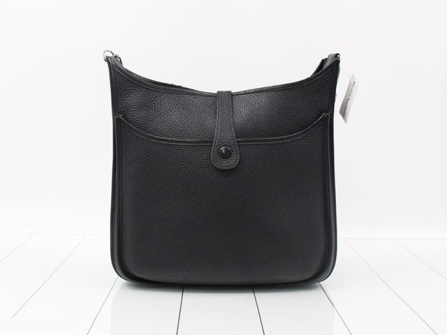 Evelyn 2, Black, J stamp, Silver hardware — view 2