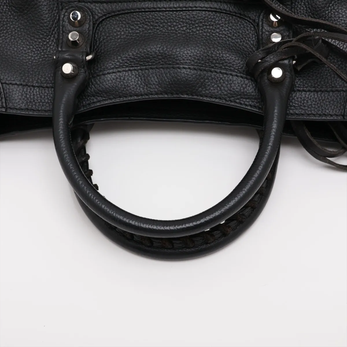 Graffiti Classic City Leather 2-Way Handbag, Black, 431621, with Mirror — view 5