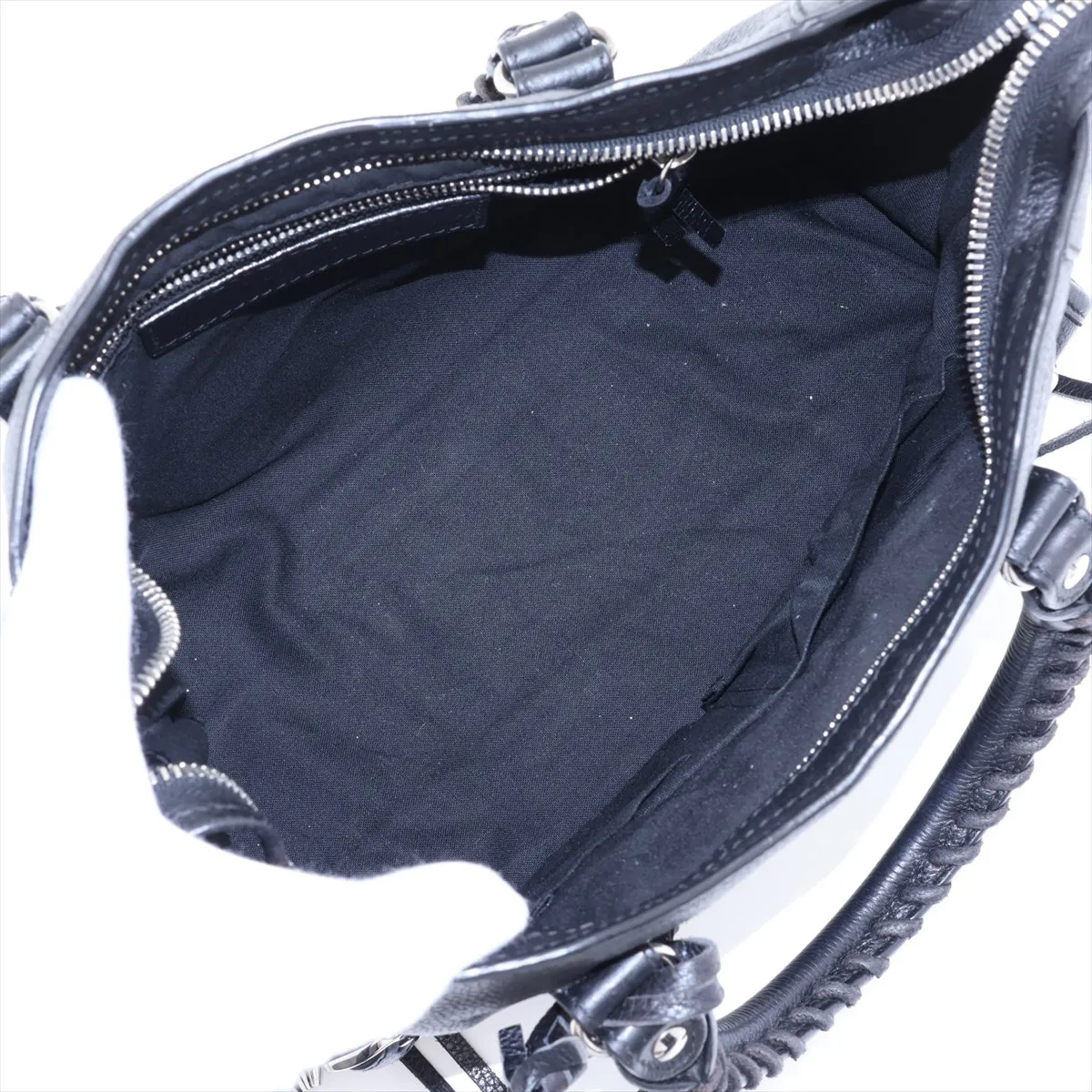 Graffiti Classic City Leather 2-Way Handbag, Black, 431621, with Mirror — view 8