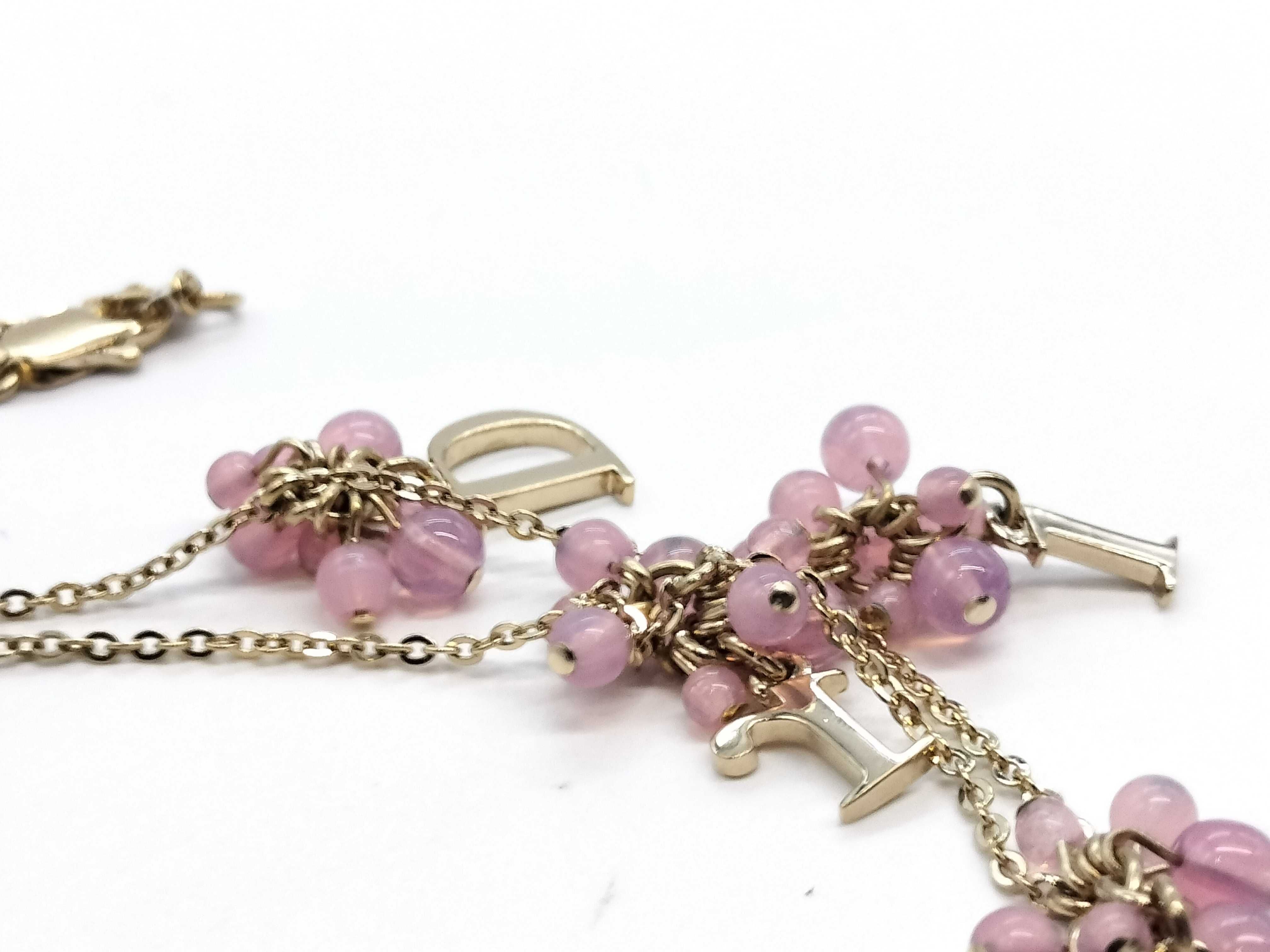 logo beaded necklace and earrings (2 pieces) — view 4