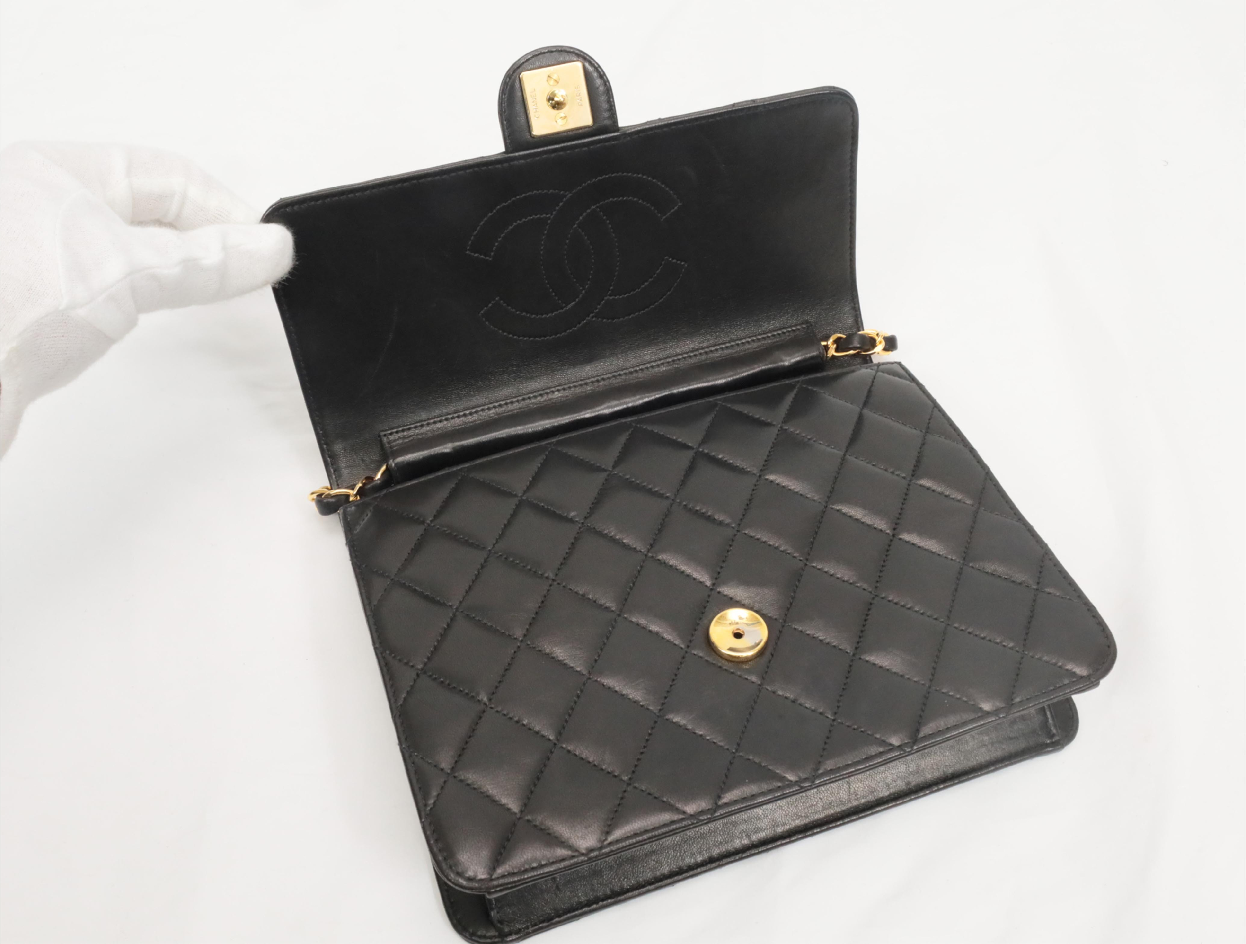 Matelassé Push-Lock Lambskin Shoulder Bag (Series 3) — view 9