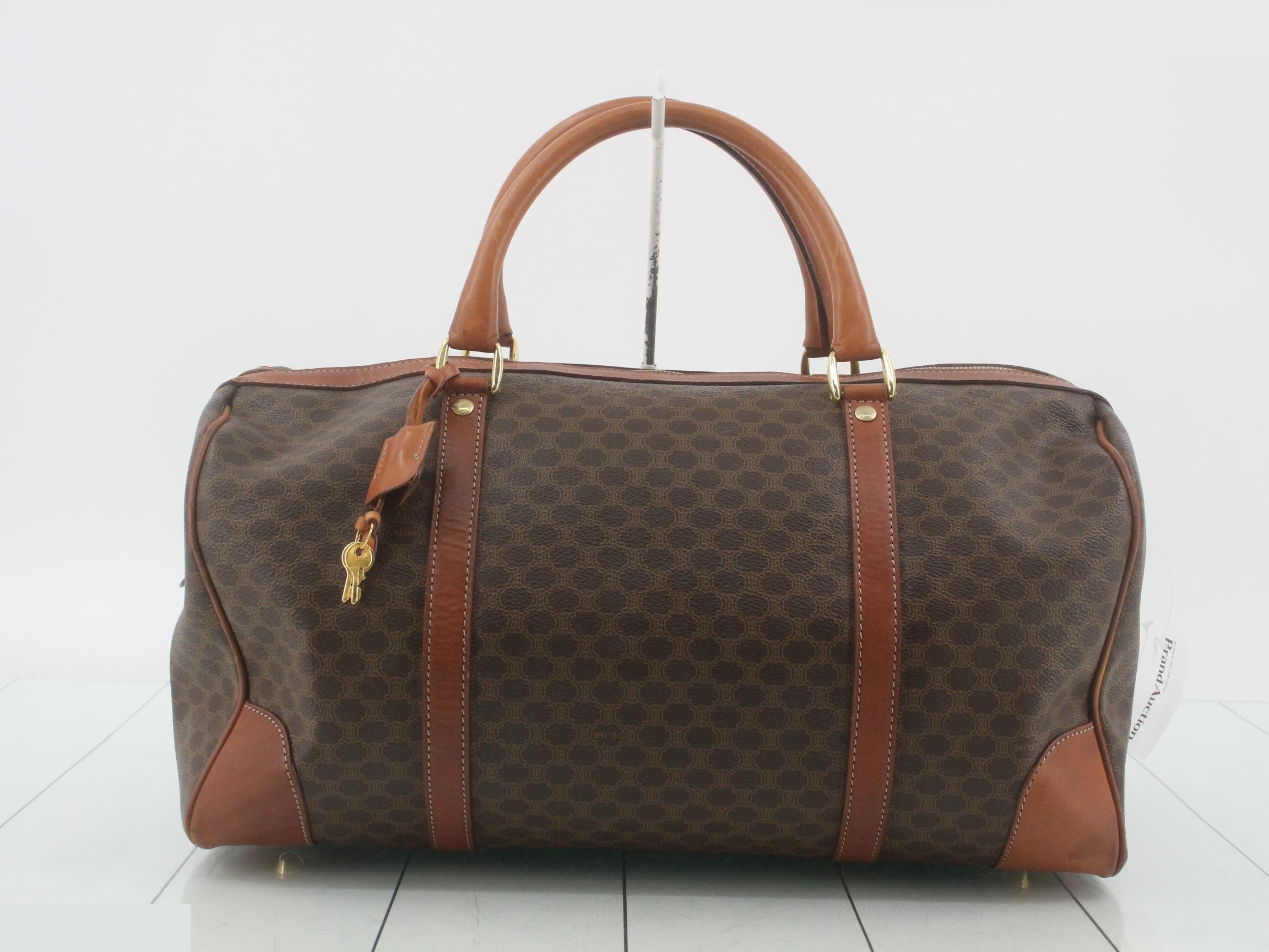 Leather Macadam Boston Bag, Brown/Light Brown, Gold Hardware — view 2