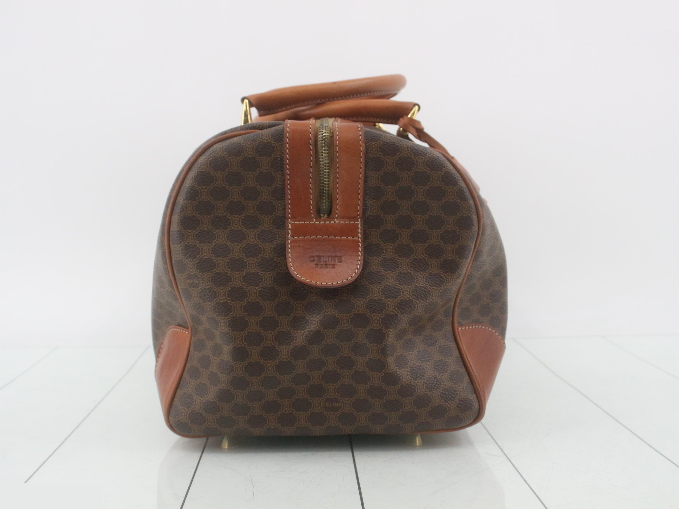 Leather Macadam Boston Bag, Brown/Light Brown, Gold Hardware — view 3