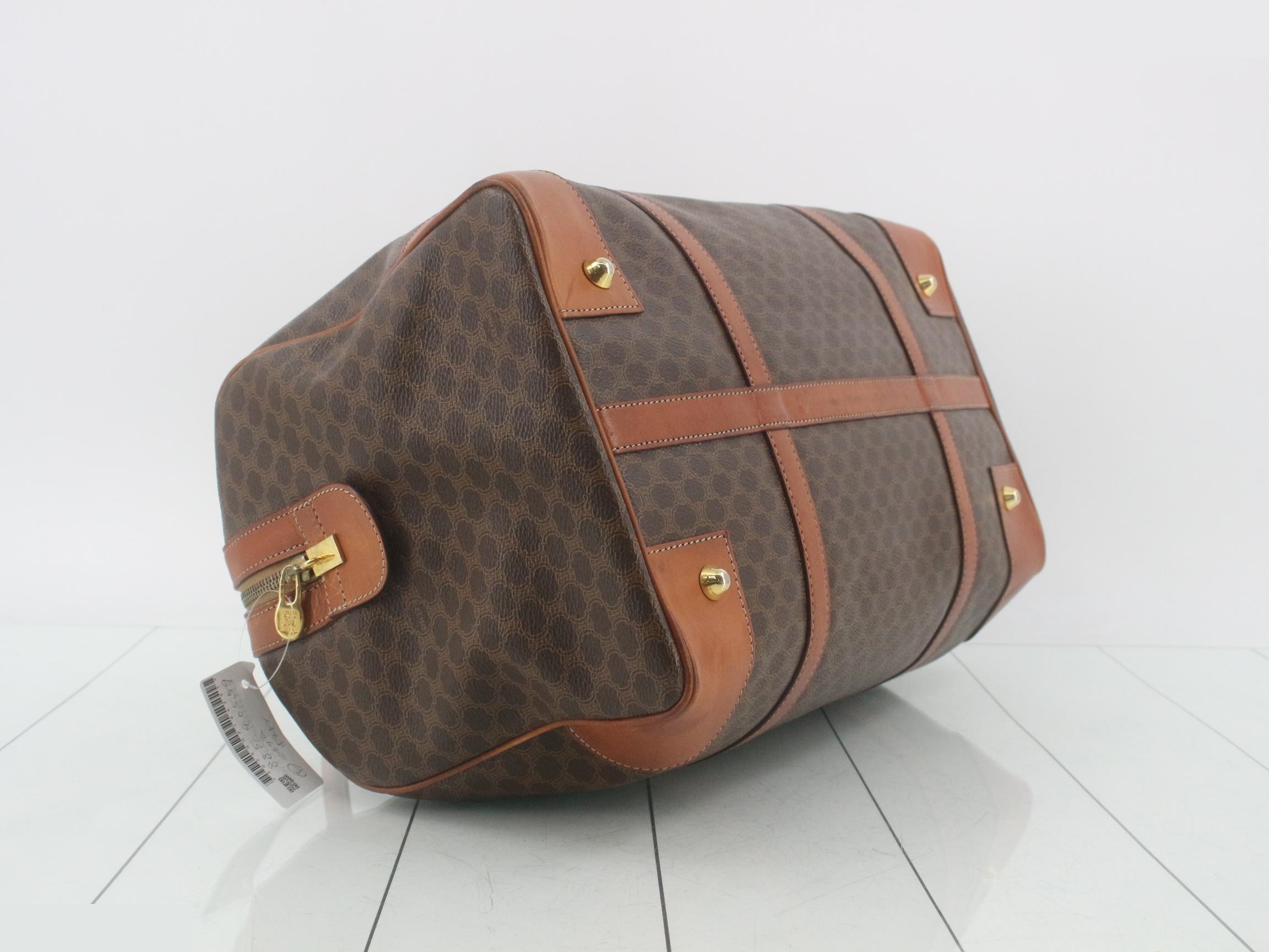 Leather Macadam Boston Bag, Brown/Light Brown, Gold Hardware — view 5