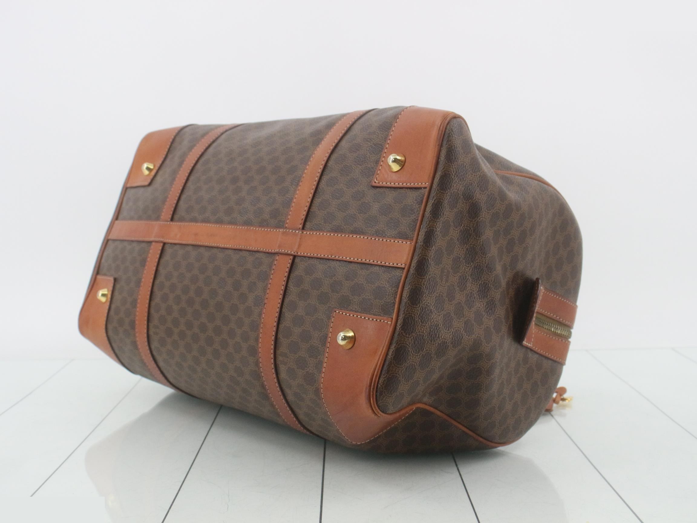 Leather Macadam Boston Bag, Brown/Light Brown, Gold Hardware — view 6